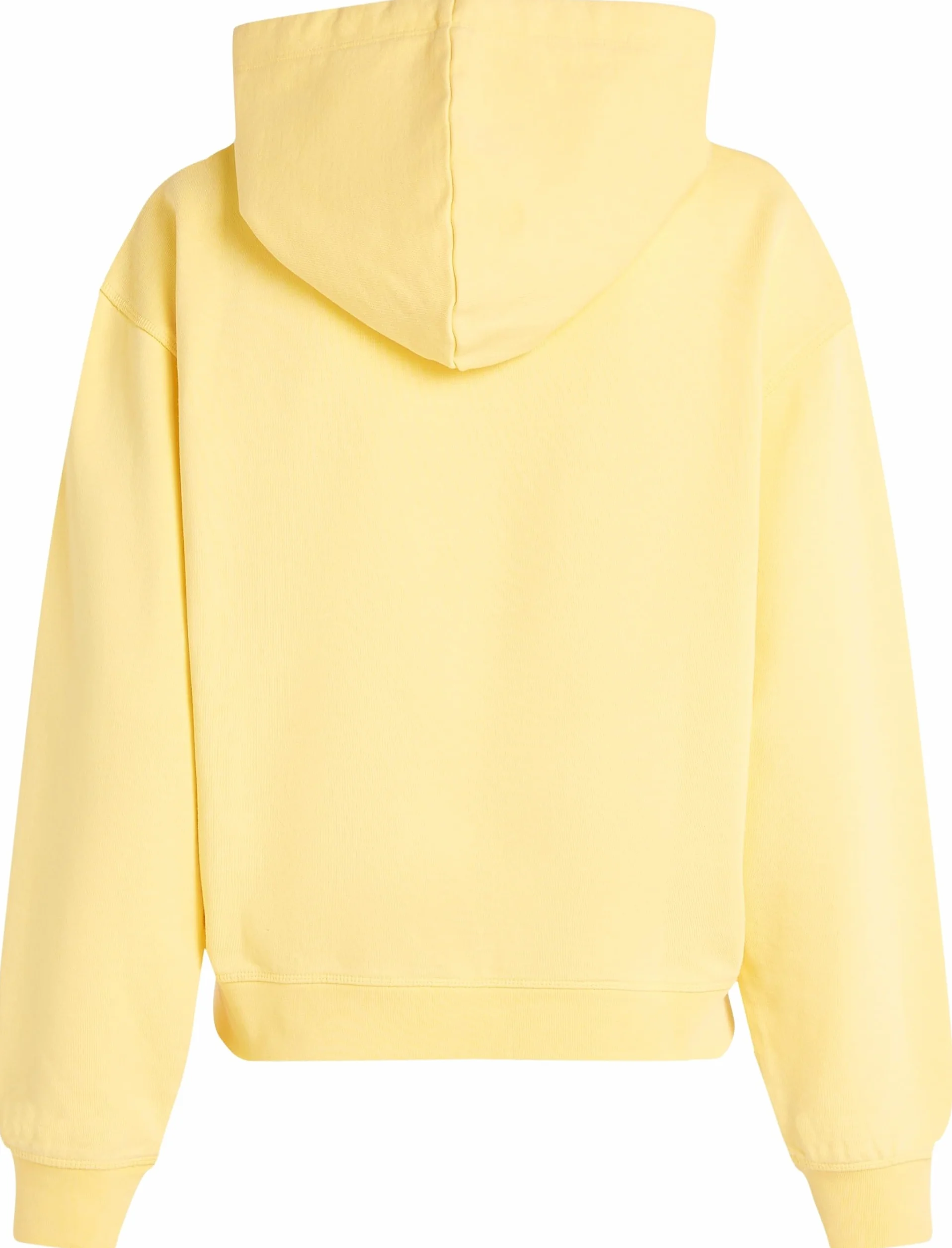 Tommy Hilfiger Damska bluza z kapturem REG z kontrastową flagą WW0WW45979, Żółty (Citronella), L
