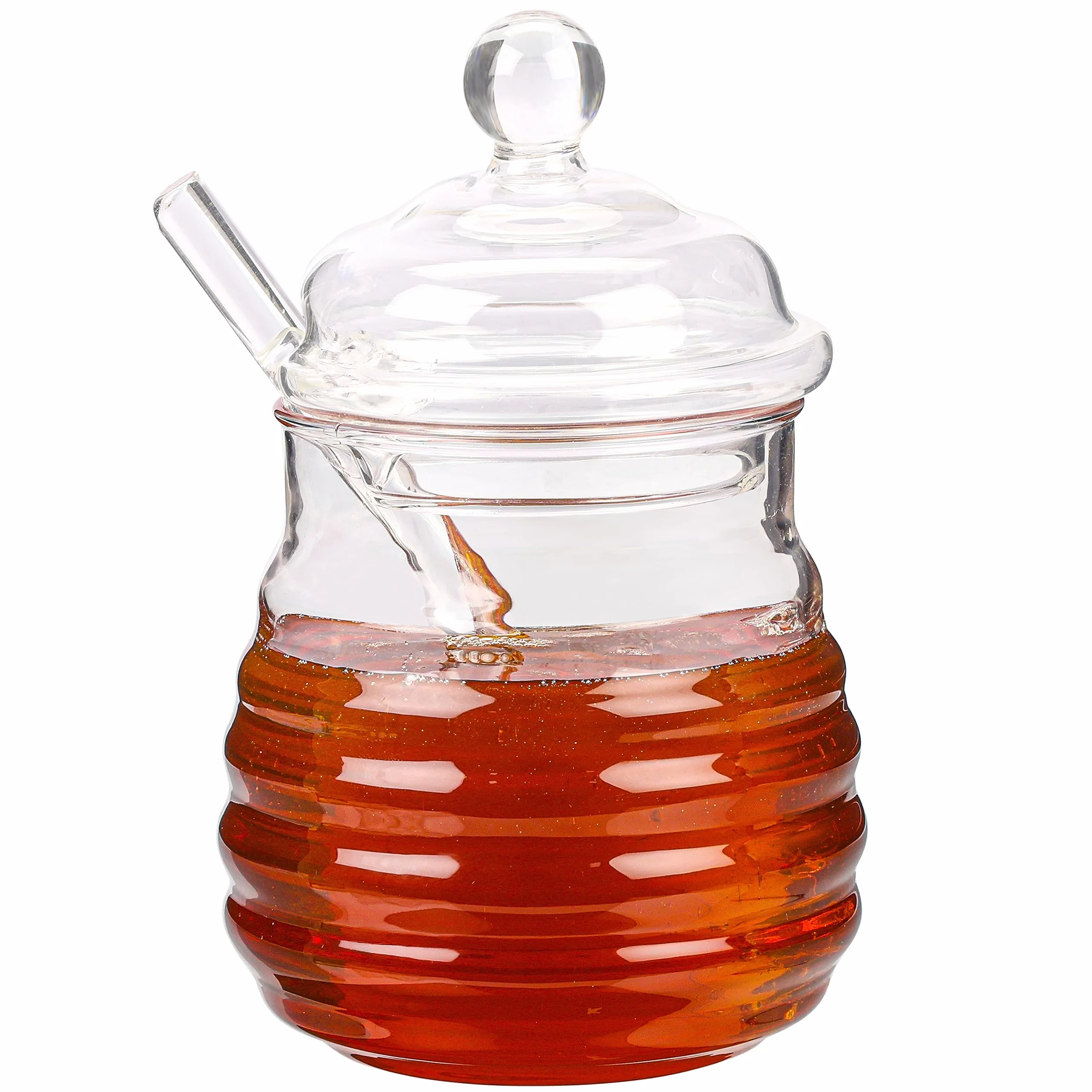 Szklany słoik na miód 400 ml z pokrywką BELLE VOUS