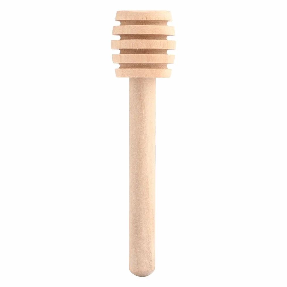 50 sztuk/zestaw gospodarstwa domowego drewniane przenośne mini dżem miód czerpak słoik dozowanie zbieranie mieszanie kij Mino dozowanie mżawka miód (8 CM)