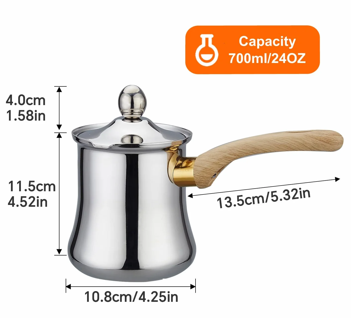 Briki Dzbanek do kawy 720 ml turecki czajnik do kawy