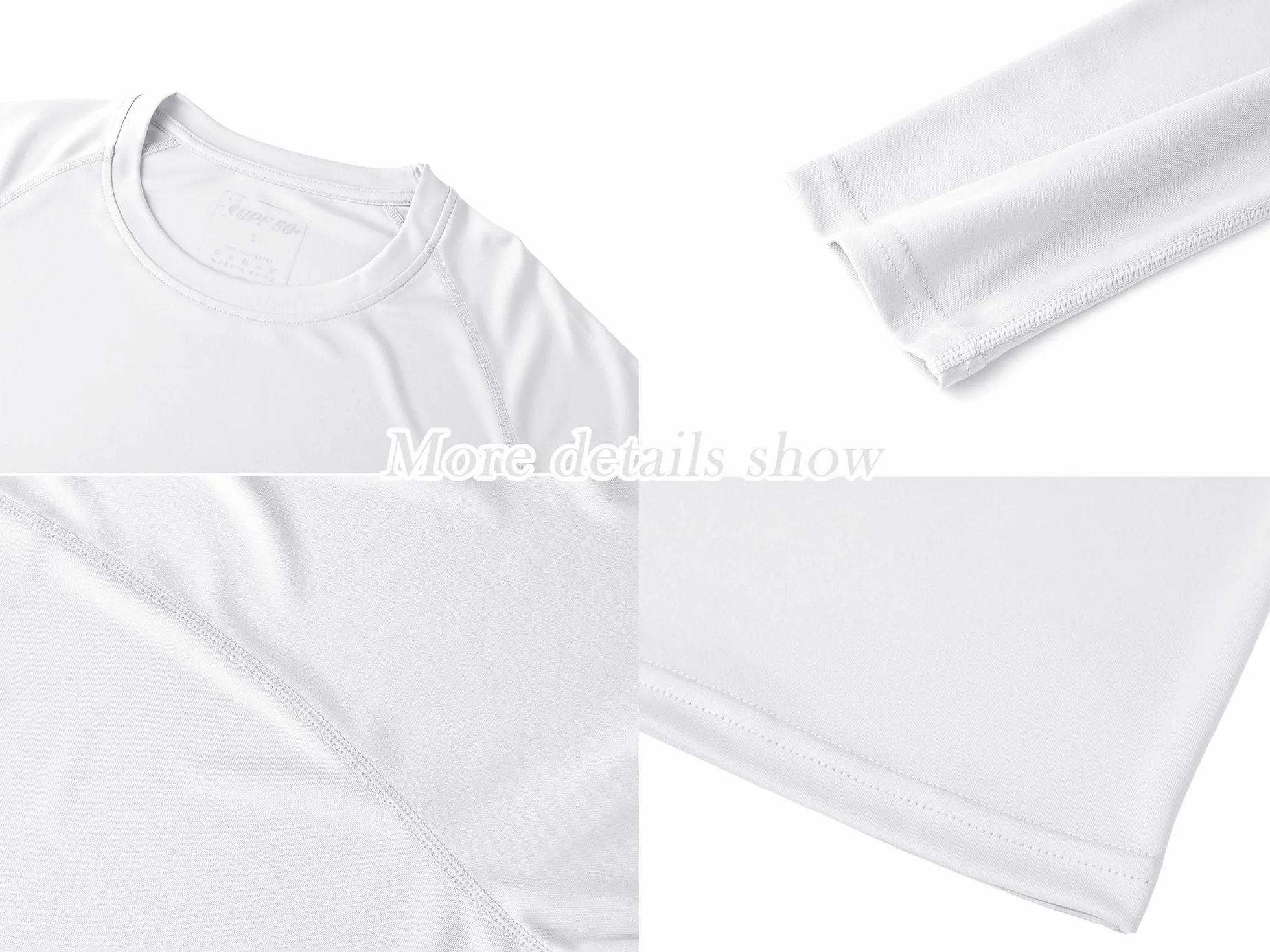 Tansozer Męska koszulka z długim rękawem UPF 50+ ochrona przed promieniowaniem UV wędkowanie wędrówki rash guard koszule