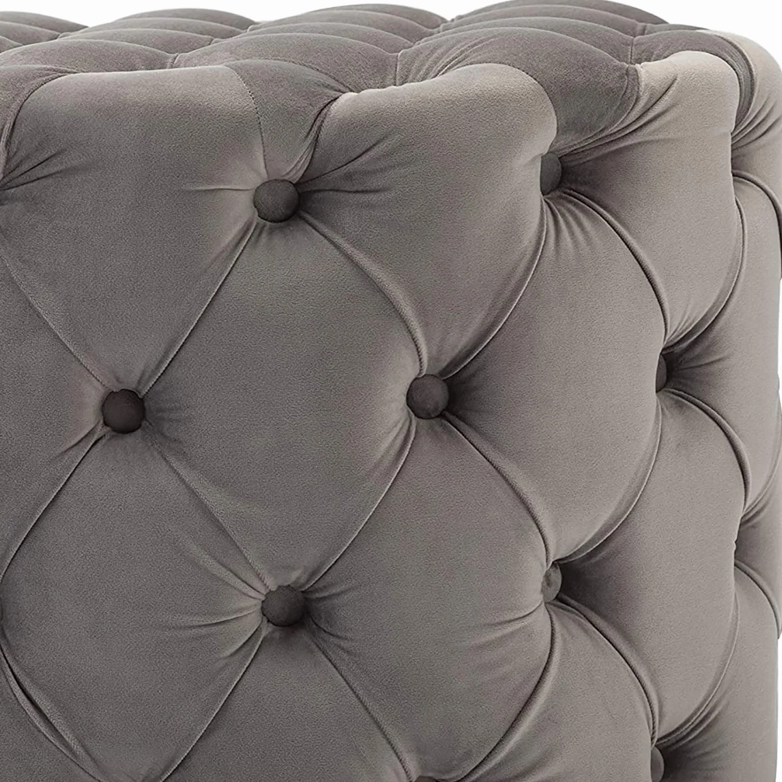 Pluszowy Puf Welurowy Stolik do Kawy 60x60x40 cm