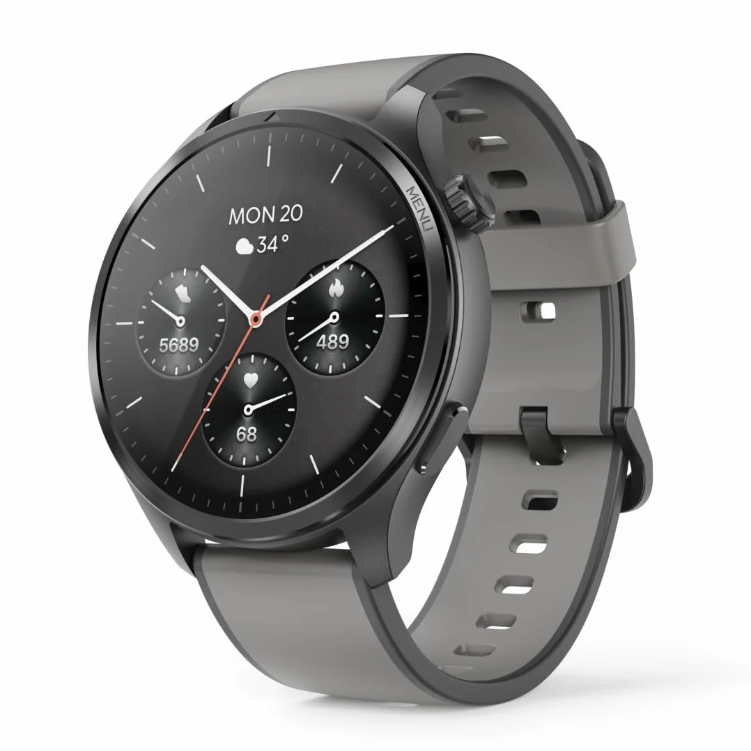 Hama Smartwatch 9000 (pamięć muzyki, kolorowy wyświetlacz AMOLED 1,43" szkło panda, GPS, funkcja telefonu, wodoszczelny, WhatsApp, asystent głosowy, monitor snu, 110 trybów sportowych, krokomierz)
