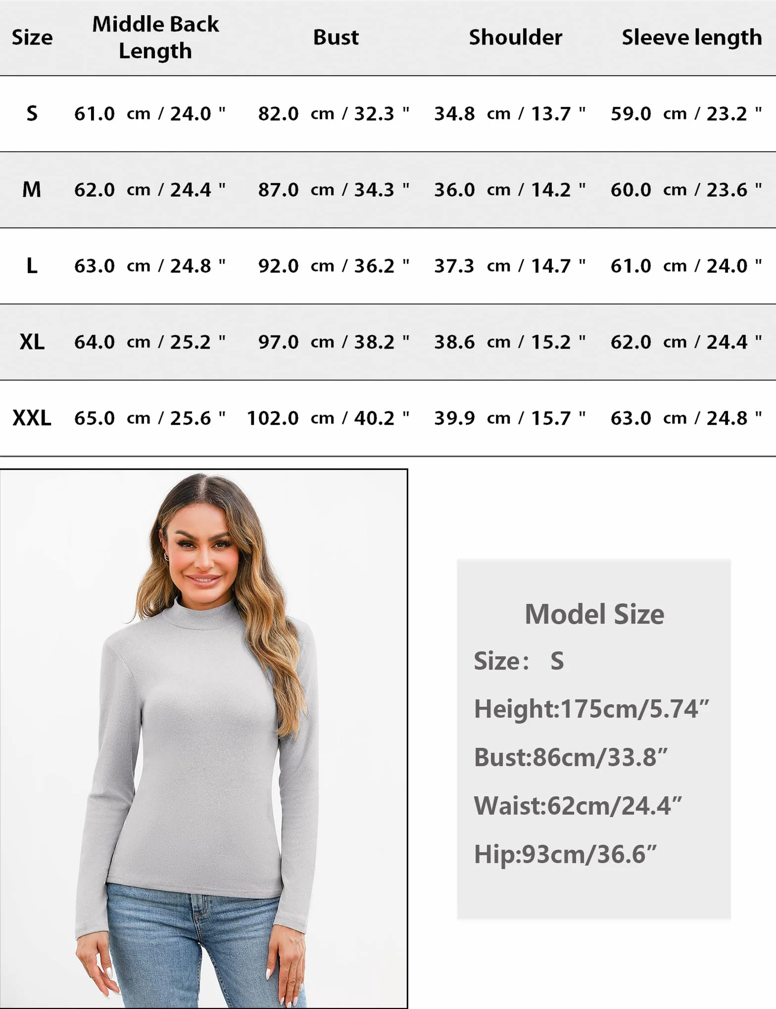 Aottori Topy termiczne Damskie Koszule Z Okrągłym Dekoltem Z Długim Rękawem Zimowa Ciepła Bielizna Bielizna Rozciągliwa Dopasowana Podstawowa Pulower Pod