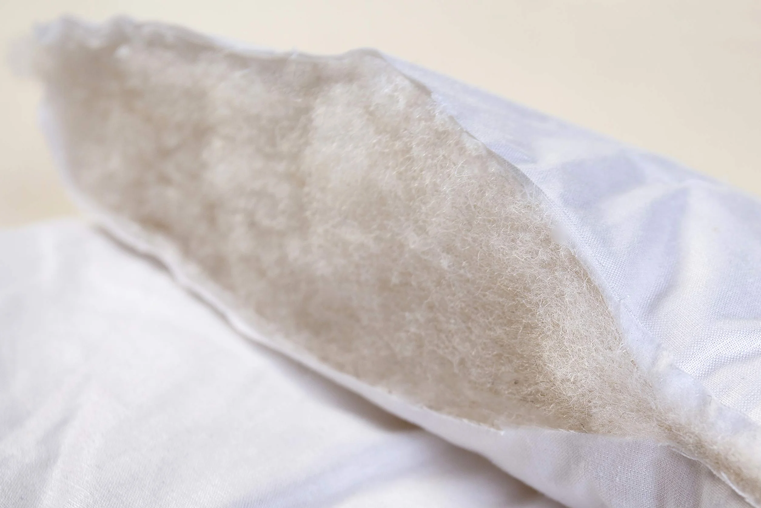 Merino Wool - Naturalna kołdra wełniana 160 x 200 cm wełna owcza 100% bawełna - całoroczna