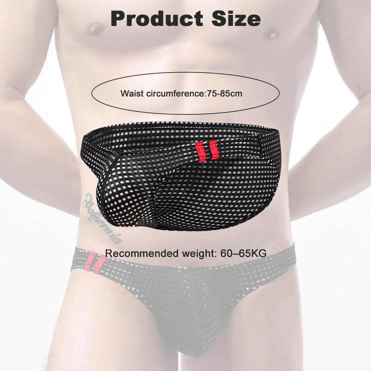 Męskie Stringi Siateczkowe Niski Stan Seksowne Majtki Mesh Nylon Elastan Wygodne U Przestrzeń Dla Mężczyzn Bielizna Przewiewne One Size
