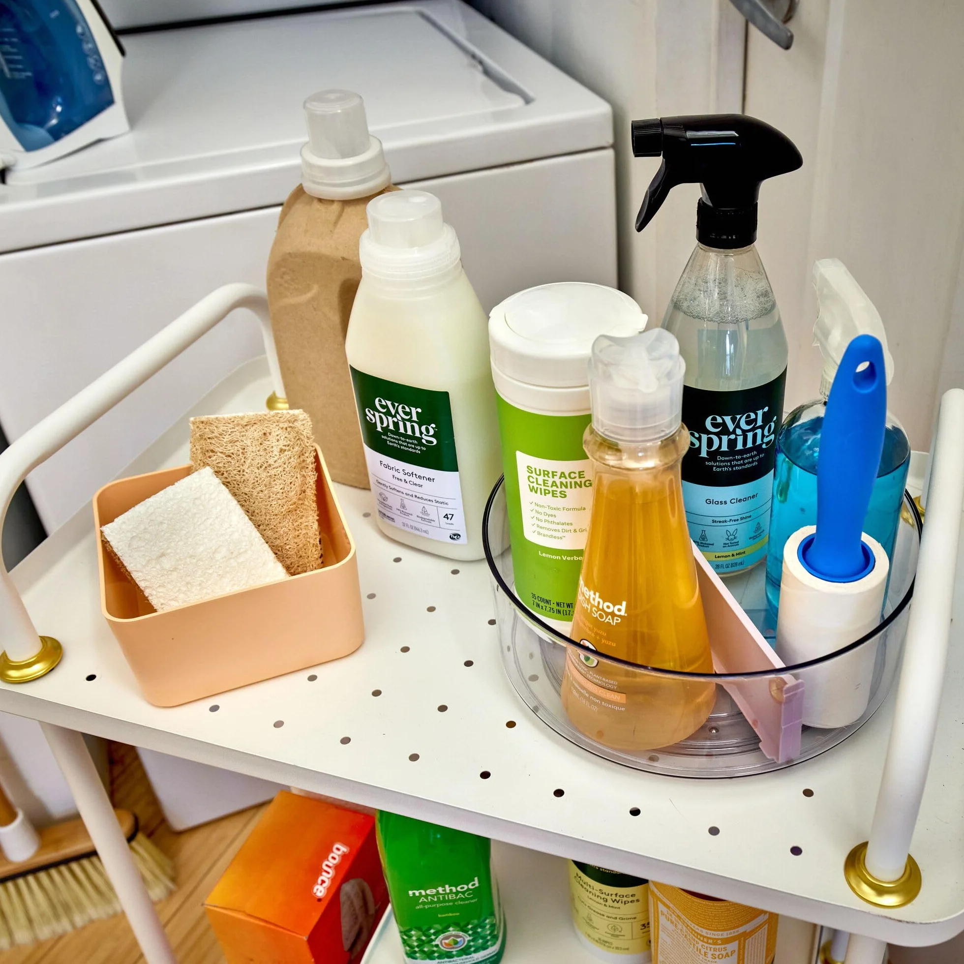 iDesign Rosanna Pansino Plastikowy obrotowy organizer kuchenny 9,4 cm x 25 cm przezroczysty fioletowy