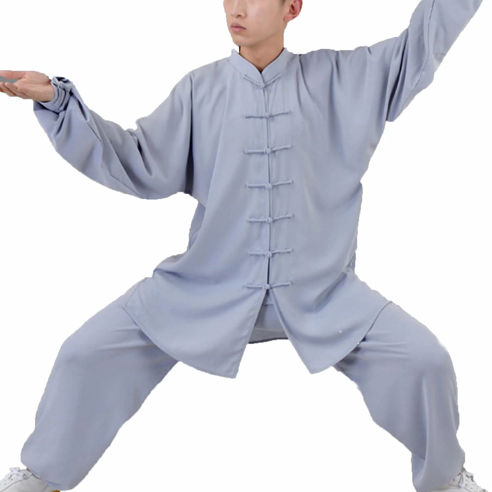 Chińskie tradycyjne mężczyźni kobiety kung fu chun chun mundurek taekwondo ubrania treningowe tai chi odzież mężczyźni kobiety sztuki walki odzież, szary-XXXL