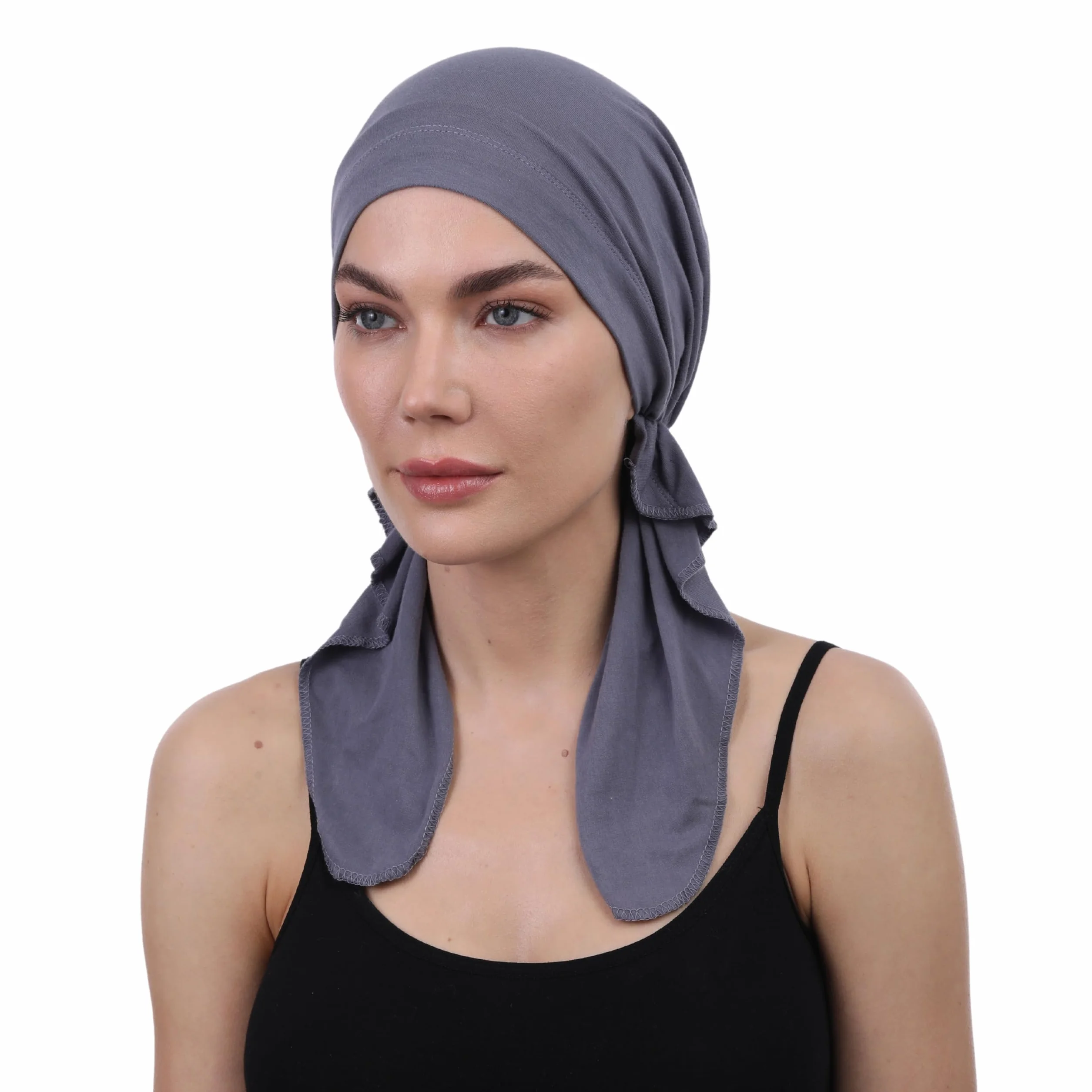 Deresina wiązana bandana na wypadanie włosów, chemiczne nakrycie głowy z bawełny i bambusa dla pacjentów chorych na raka
