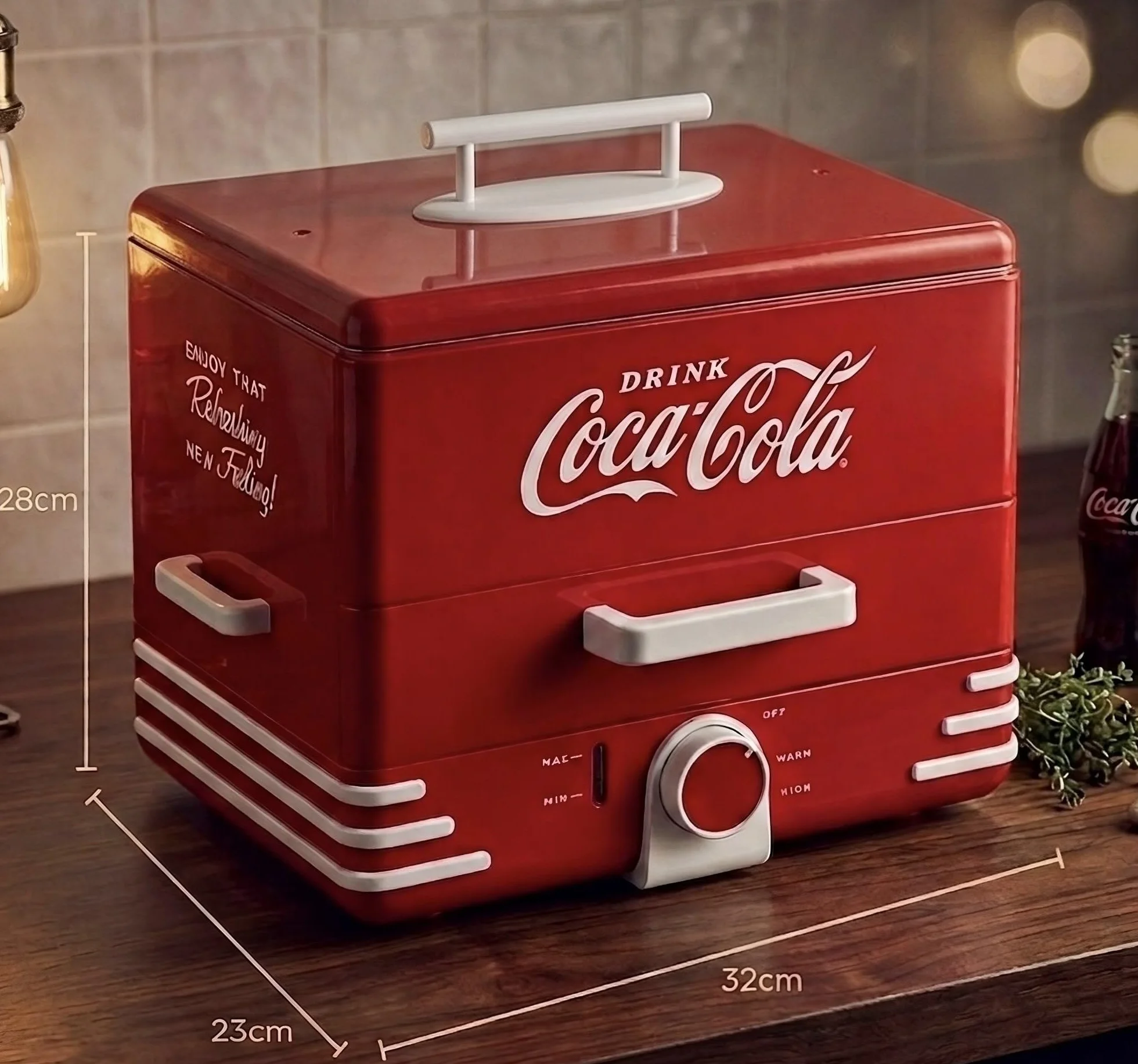 Salco Coca-Cola parowar i podgrzewacz do bułek 24 kiełbaski Hot Dog 12 bułek