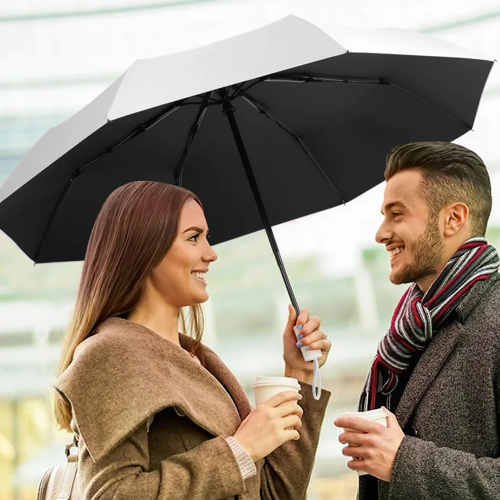 Parasol składany wiatroszczelny z żebrami z włókna szklanego automatyczny