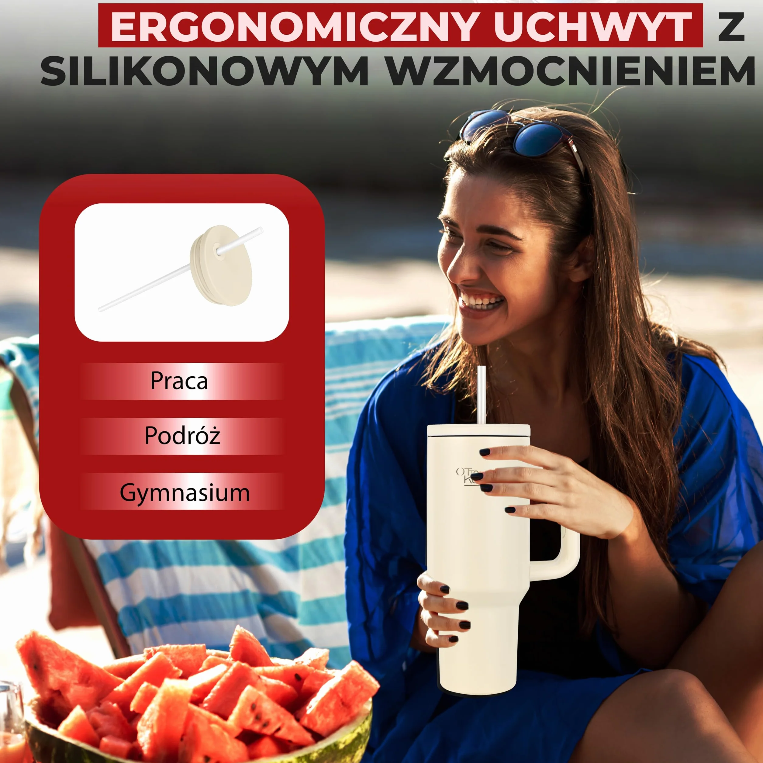 Kubek Termiczny ze Stali Nierdzewnej 1.2L Podwójna Ściana Izolowana Próżniowo