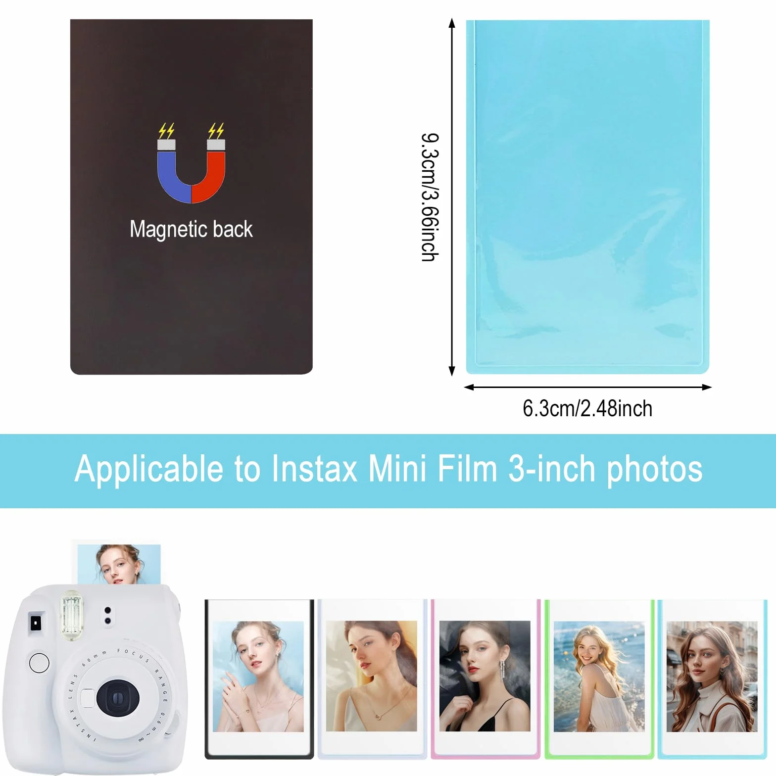 HENGBIRD Magnetyczna ramka na zdjęcia 10 sztuk do Instax Mini