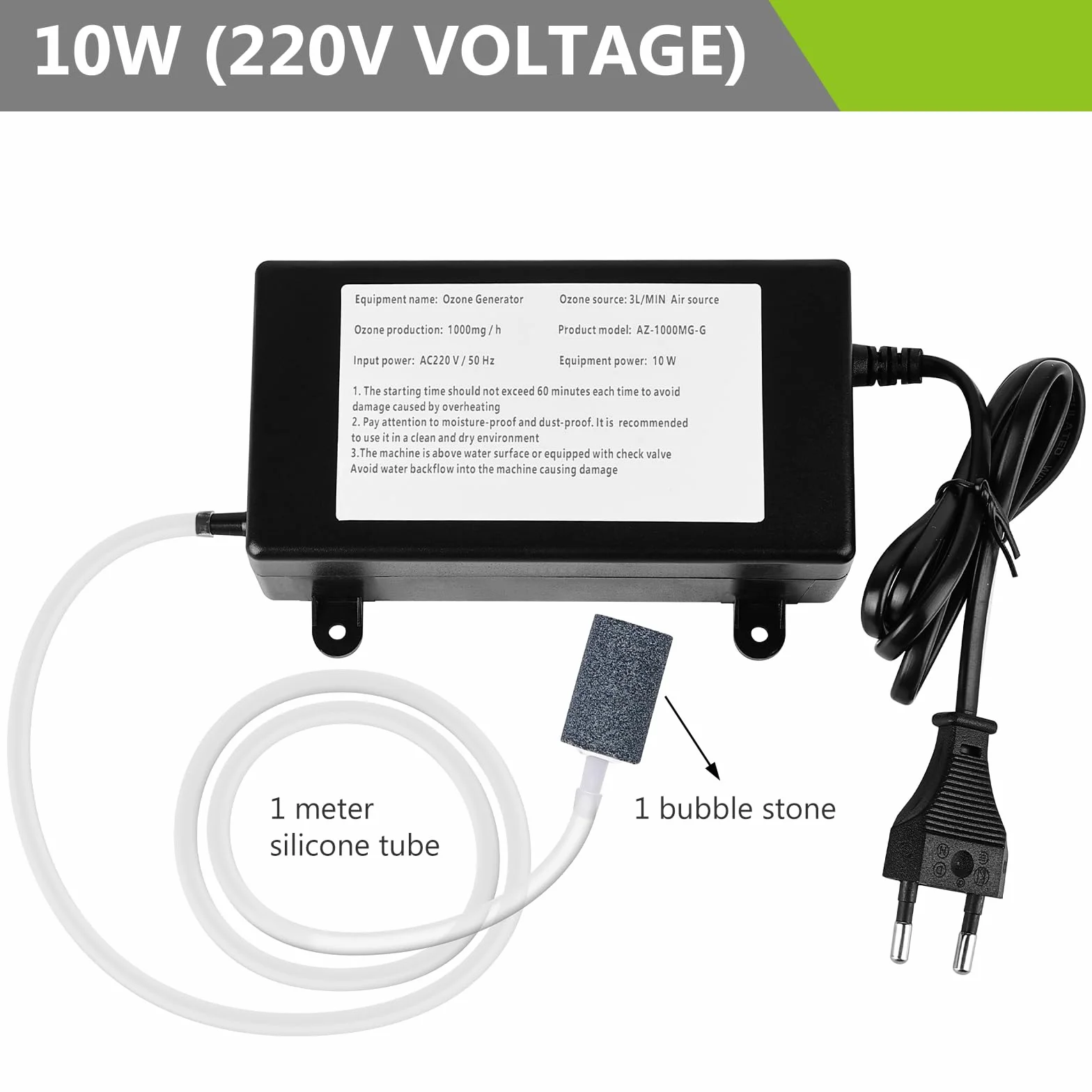 Generator ozonu 10 000 mg/h przenośny oczyszczacz powietrza