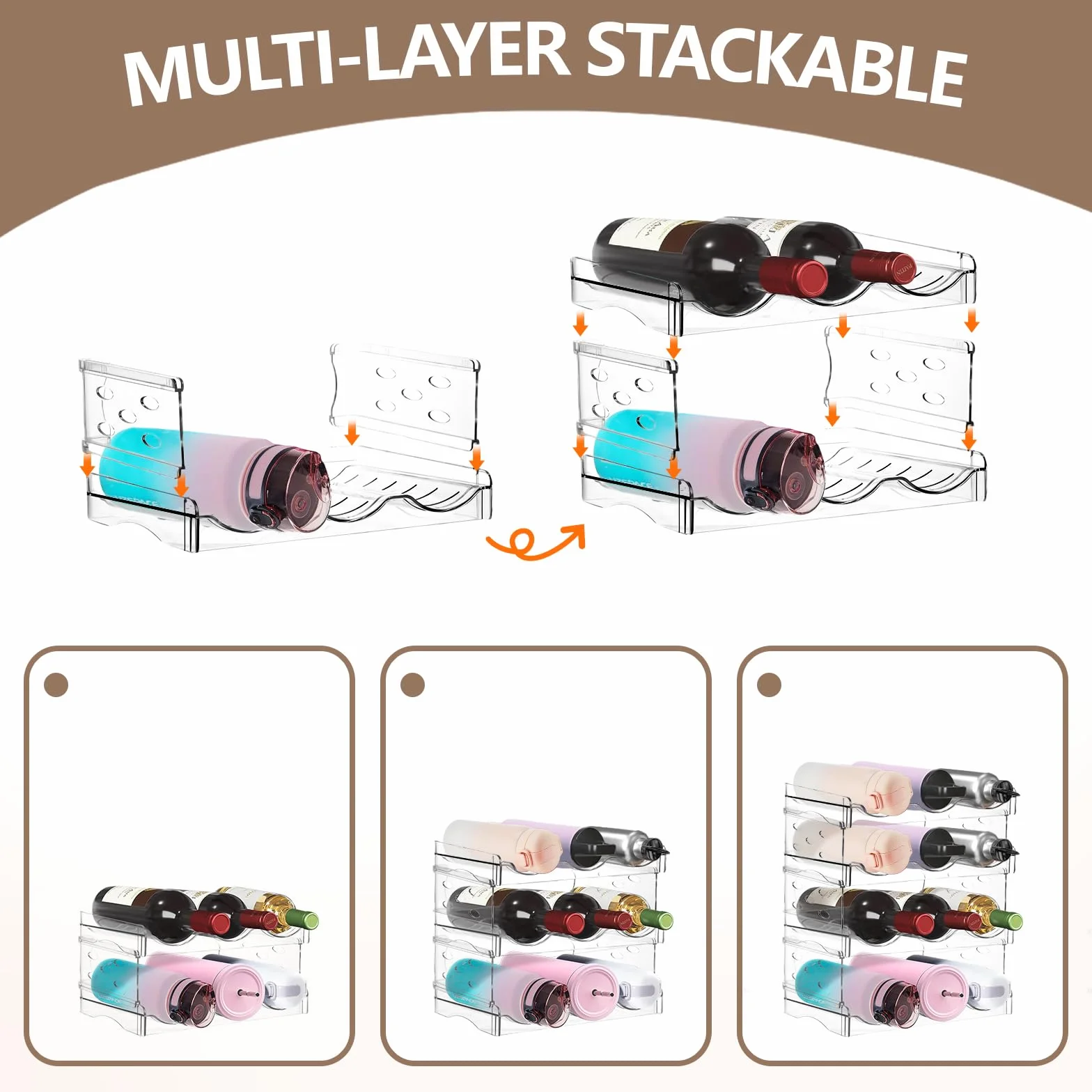 Organizer przezroczysty akrylowy 30x20 cm regał na książki szafka kuchenna