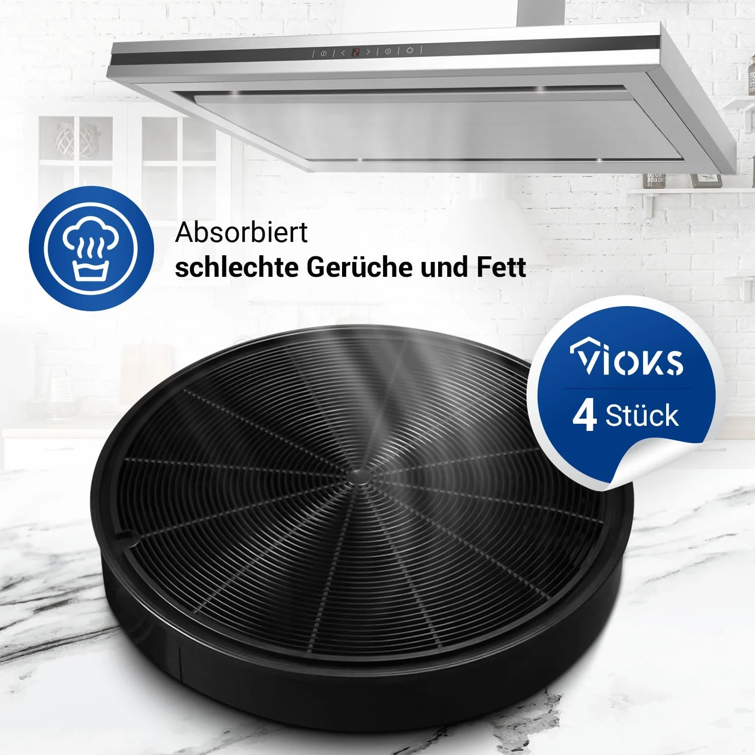 Filtr Węglowy Okrągły 196mm do Okapu AEG Electrolux Bosch Faber Whirlpool