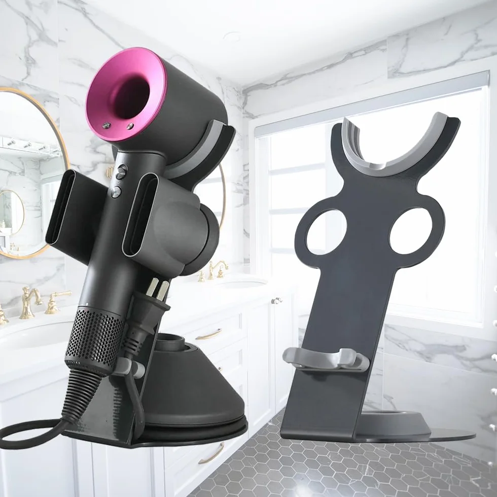 Stojak na suszarkę do włosów Dyson Supersonic, uchwyt ze stopu aluminium, organizer łazienkowy