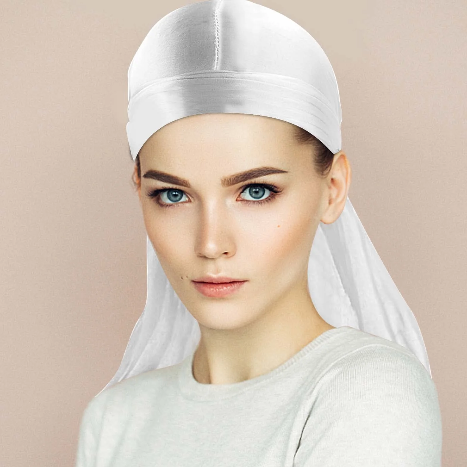 2 szt. Jedwabisty Durag Męski Kapelusz Miękki Pirate Durag, Unisex Elastyczna czapka Waves z długimi ogonami i szerokimi paskami, oddychająca czapka Durag Pirate Hat dla kobiet mężczyzn