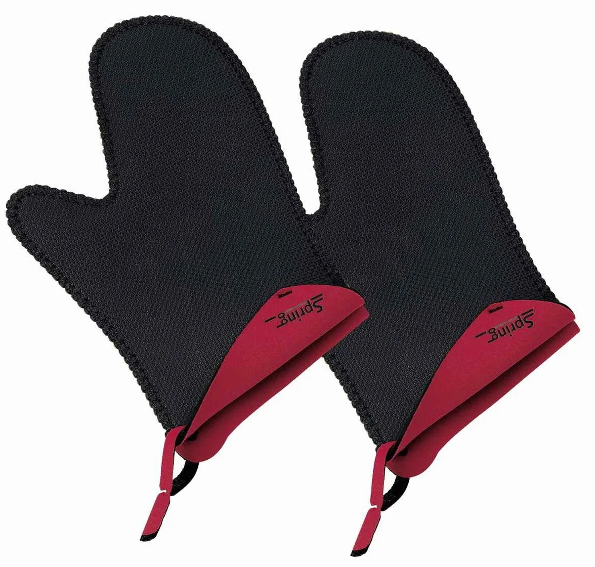 Spring GRIPS rękawice kuchenne odporne na wysokie temperatury neopren -40° do 250°C antypoślizgowe 23 x 15 cm zestaw