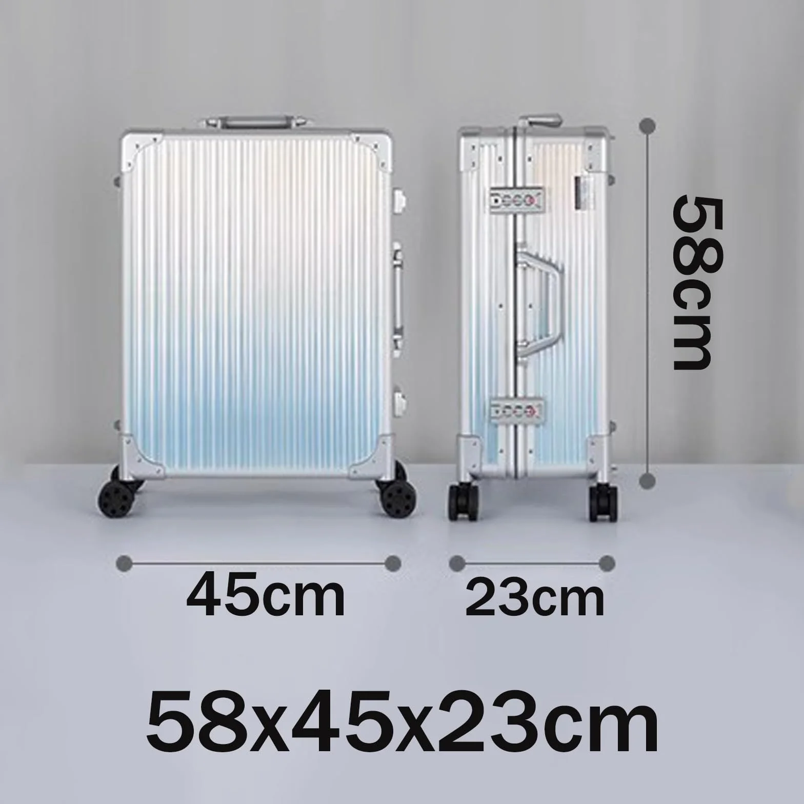 Kosmetyczki, podróżne kosmetyczki, aluminiowy wózek do makijażu ze światłami LED, profesjonalny organizer kosmetyków studyjnych, 3 odcienie światła, UK