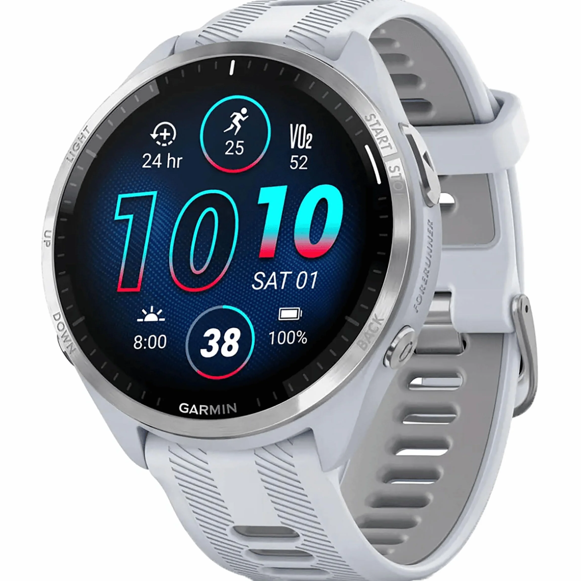 Garmin Forerunner 965 Smartwatch kwarcowy, unisex, biały kamień, pudrowy szary