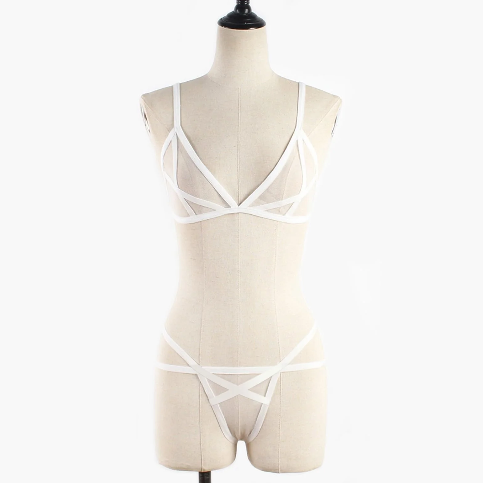 Bielizna damska, seksowna bielizna damska, seksowna bielizna, Curvy Christmas Overt, bielizna erotyczna, zestaw bielizny damskiej, duży rozmiar, fishnet body, zestaw bielizny erotycznej, stringi