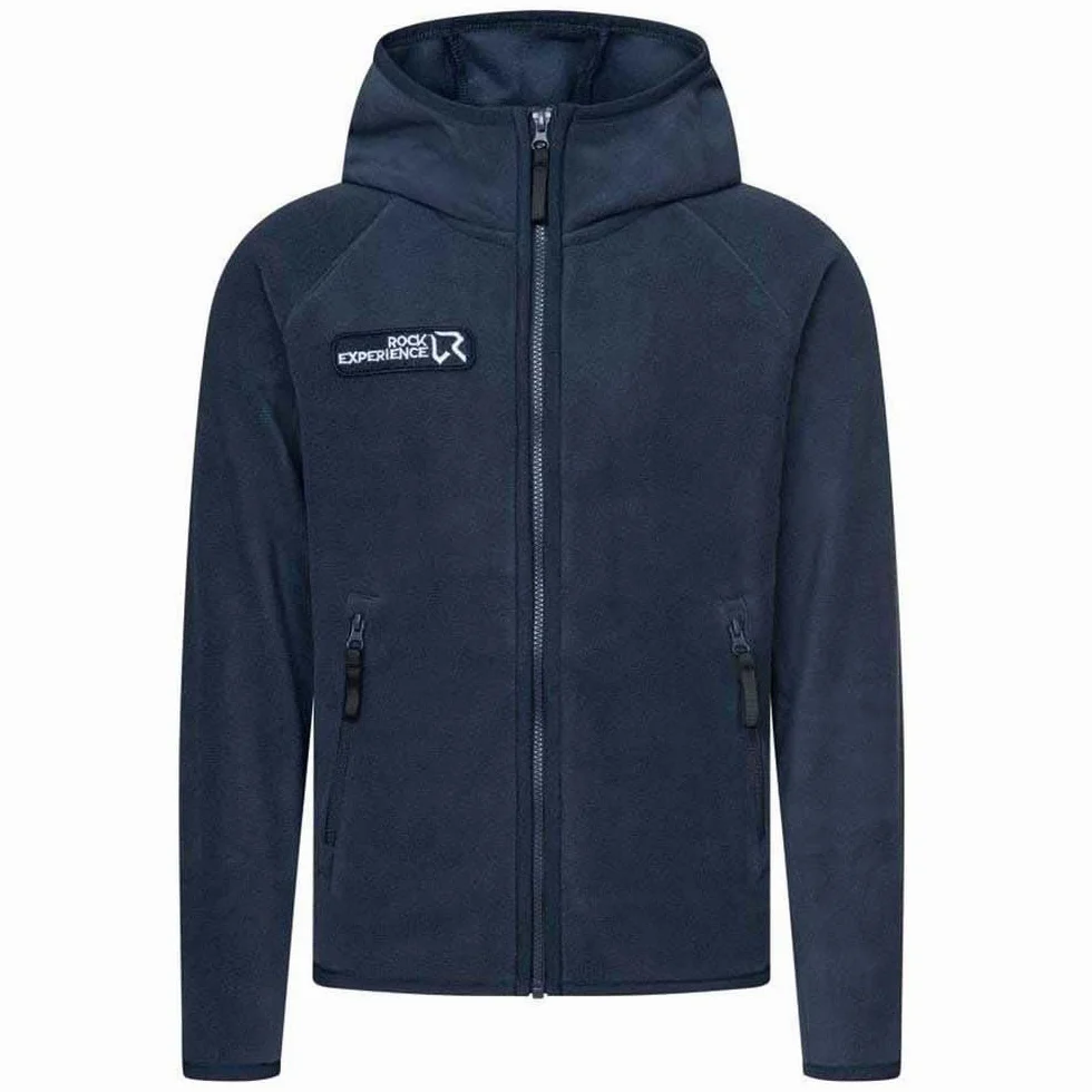 Rock Experience REJC00891-1330 Seward Hoodie FZ Junior Fleece Unisex - Dziecko Długa Koszulka Blue Nights 8/128, Niebieskie noce, 128