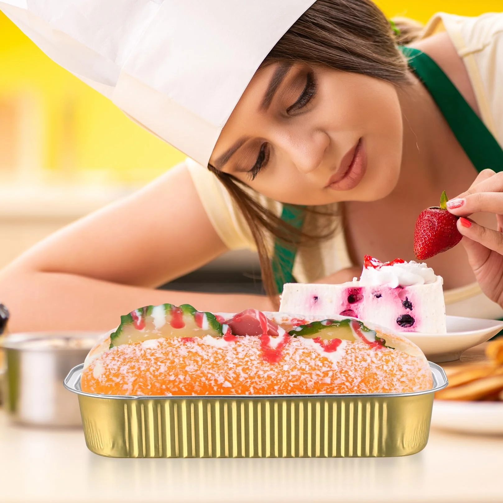 aluminiowe pojemniki z folii aluminiowej z pokrywkami, 20 szt. pojemniki z folii aluminiowej 200 ml z pokrywkami, aluminiowe formy do chleba, aluminiowe formy do pieczenia, kubki do pieczenia