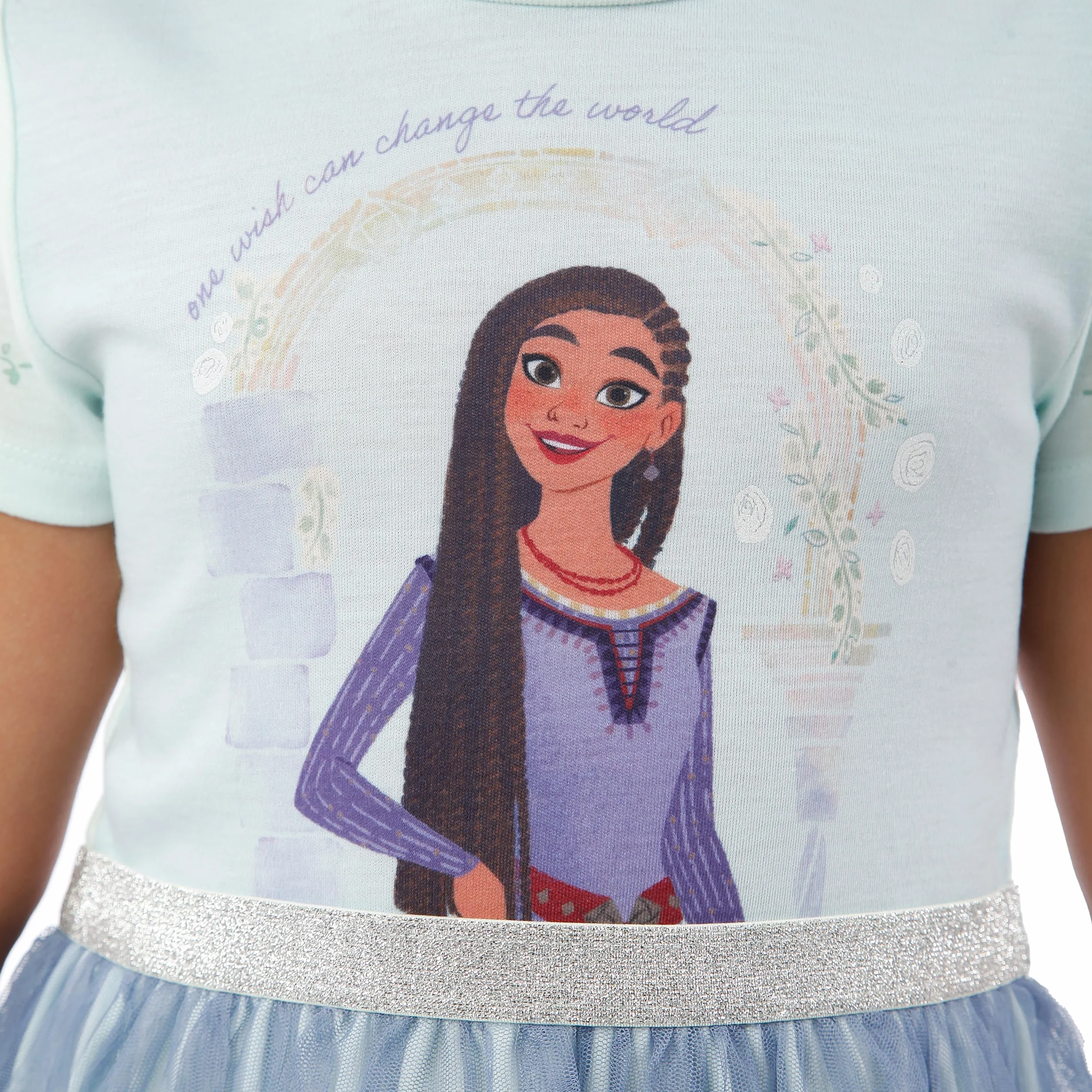Disney Nocna Sukienka Dla Dziewczynek | Asha i Wish Nocna Koszulka z Krótkim Rękawem dla Dziewczynek