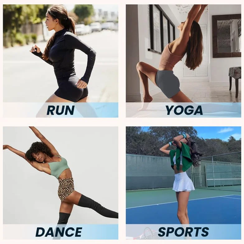 TNNZEET Damskie spodnie rowerowe, z wysoką talią, krótkie spodnie sportowe, legginsy do jogi, gimnastyki