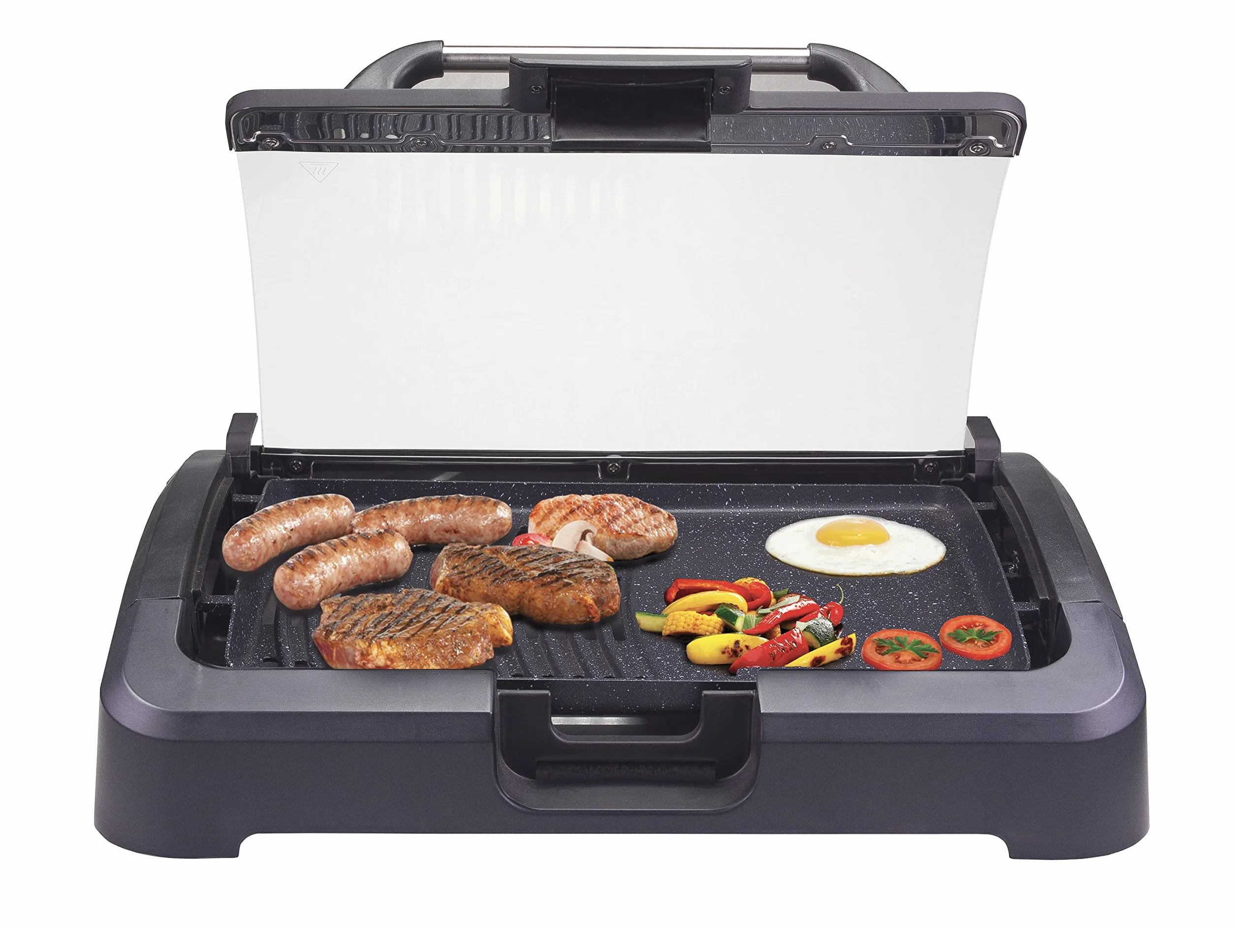 Beper Grill elektryczny ze zdejmowaną szklaną pokrywką