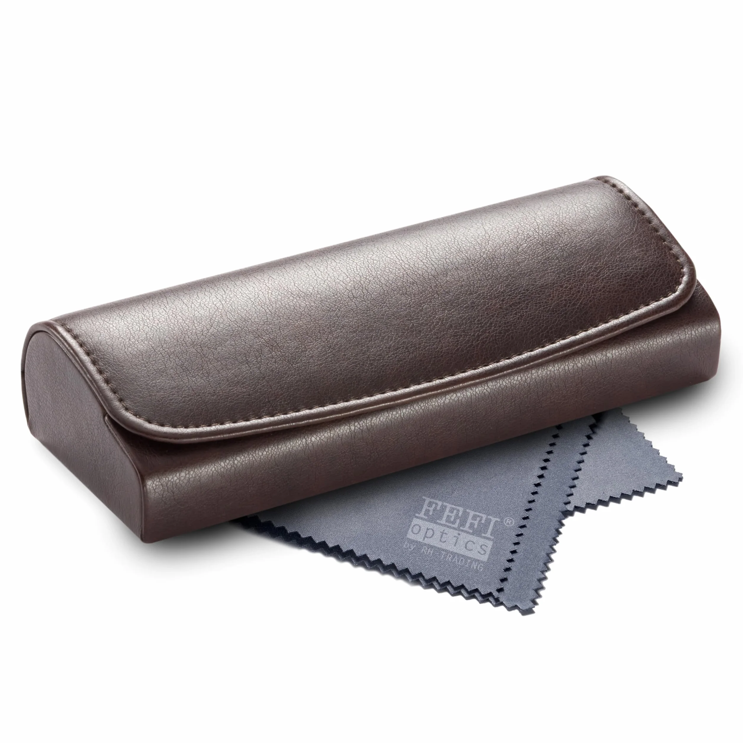 FEFI Etui na okulary Hardcase – ochrona premium dla Twoich okularów – sztuczna skóra o wyglądzie szlachetnej skóry, miękka aksamitna wyściółka wewnętrzna – zamknięcie na magnes, klasyczne i eleganckie