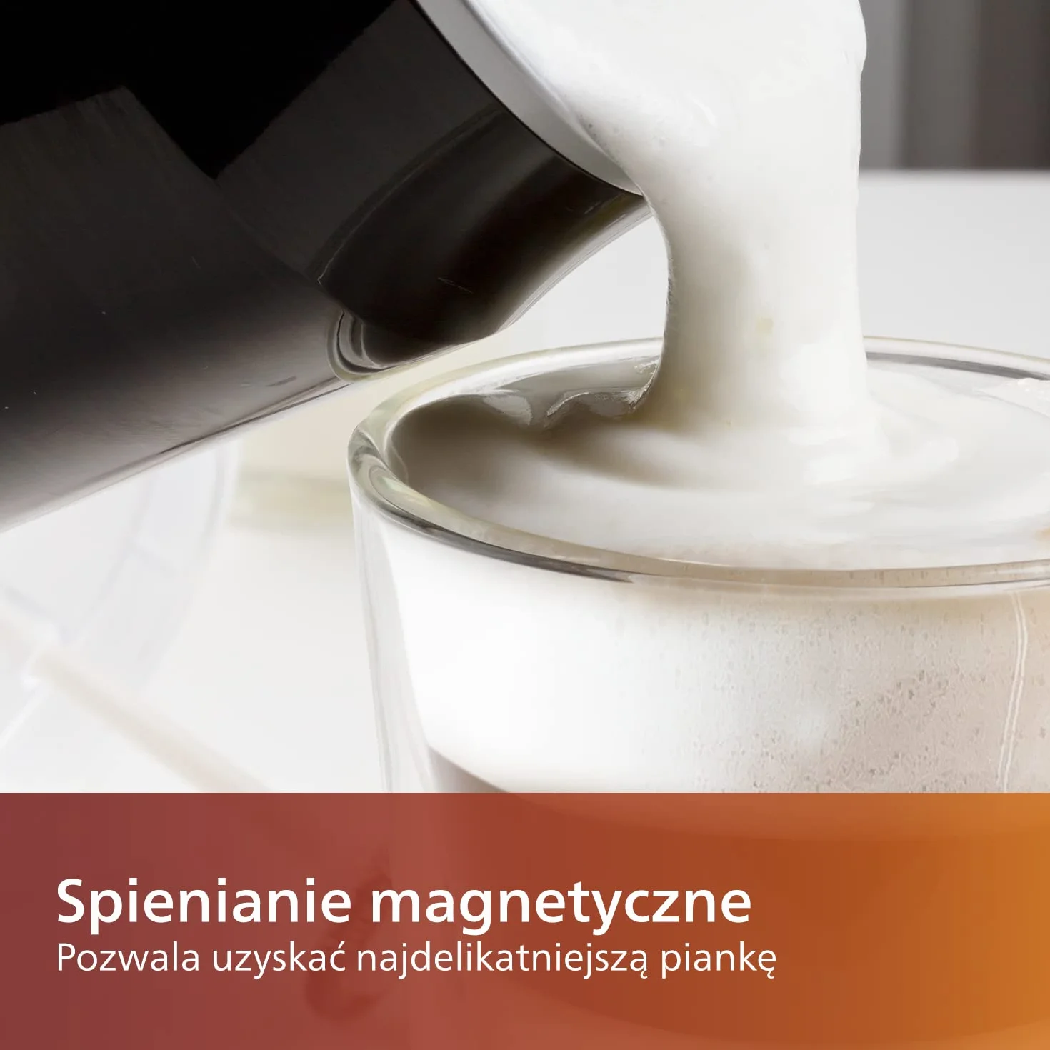 Philips Senseo Spieniacz do mleka gorącego i zimnego, Na 2 cappucino, Nieprzywierająca powłoka, Czarny (CA6500/60)