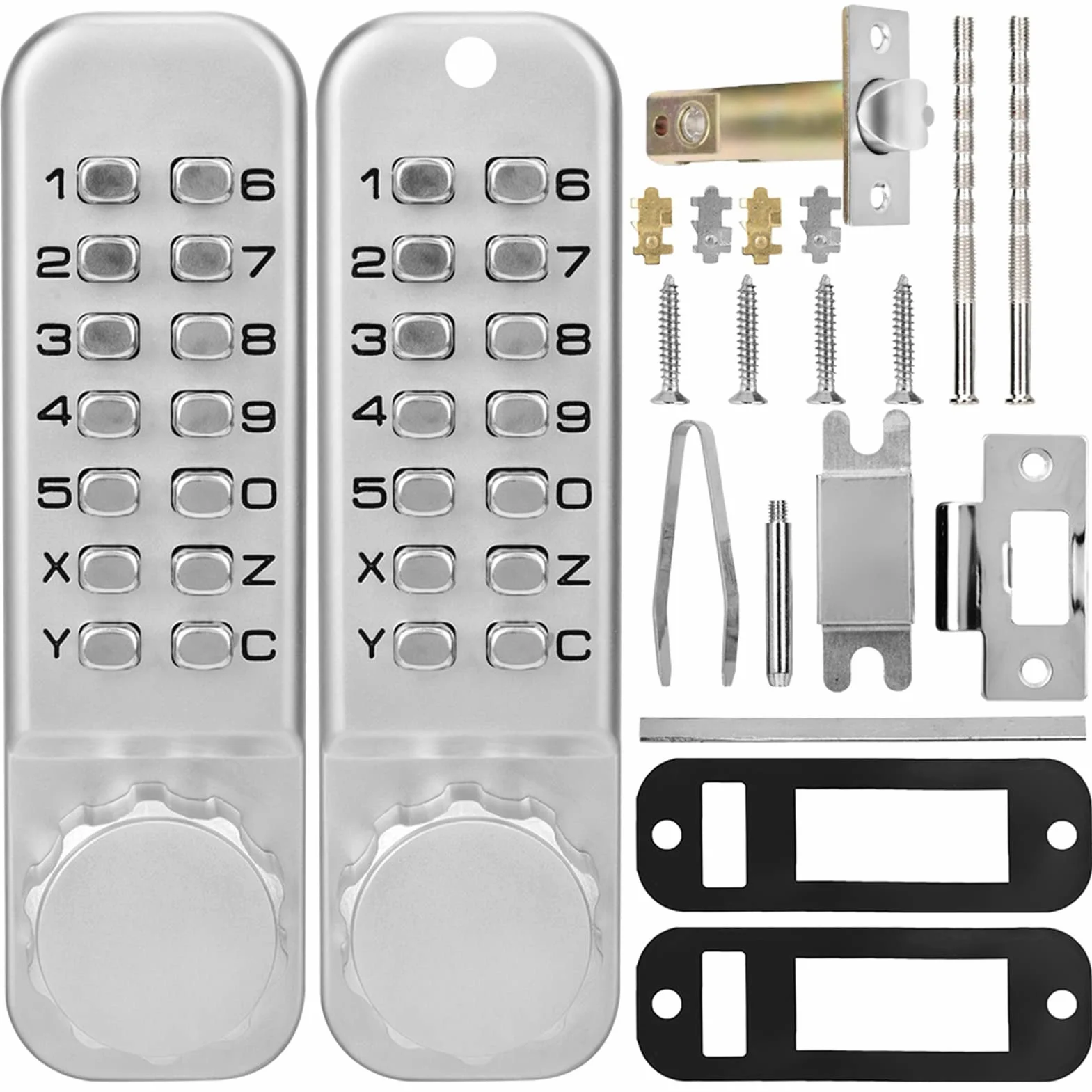 Generic Mechaniczny Zamek Szyfrowy Trwały Wodoodporny Zamek Szyfrowy do Domowego Biura 30-60 Mm Drzwi Aluminiowe, Chromowane