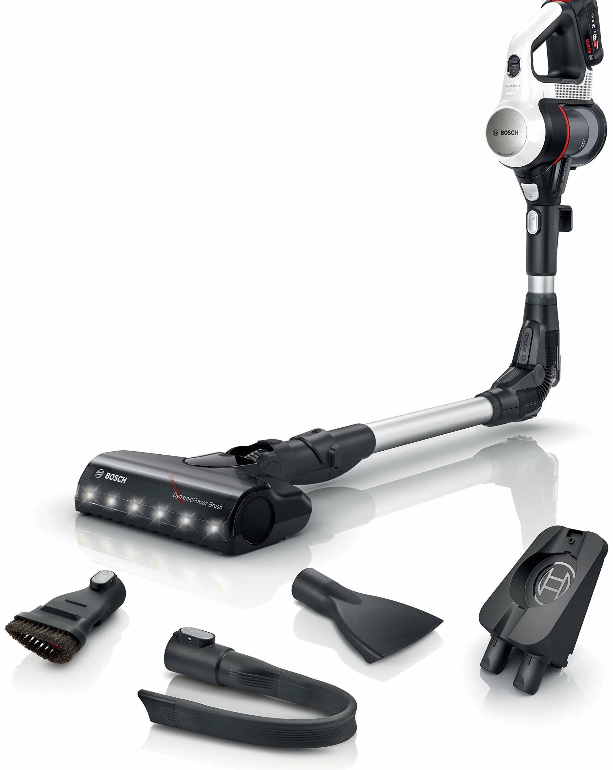 Bosch Electroménager Unlimited 7 Odkurzacz Pionowy Bezprzewodowy, Czarny/Biały, 711 W 18 V