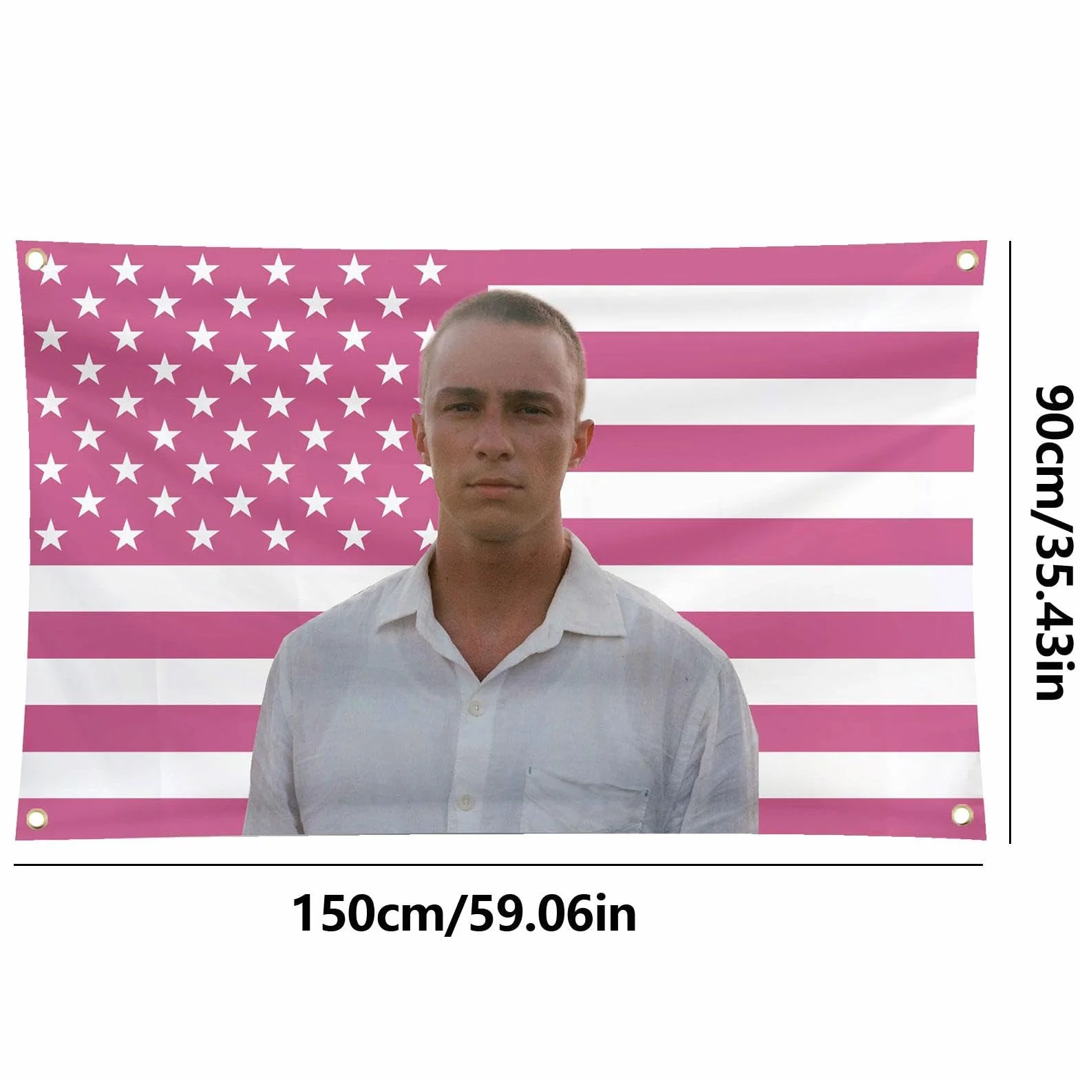 Flaga 130 x 90 cm Flag, śmieszne gobeliny, różowy dywan z flagą Amerykanów, niestandardowa flaga zabawny różowy dywan do ogrodów do akademika, imprezy na świeżym powietrzu