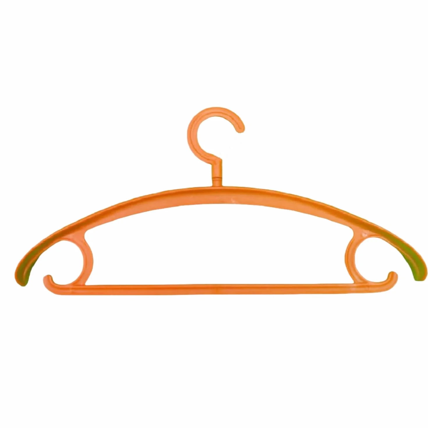 10 sztuk wytrzymałych plastikowych wieszaków, pojemność 11,3 kg, hak obrotowy, wieszak na ubrania, szerokie ramię, antypoślizgowy, gruby wieszak na ubrania (pomarańczowy)