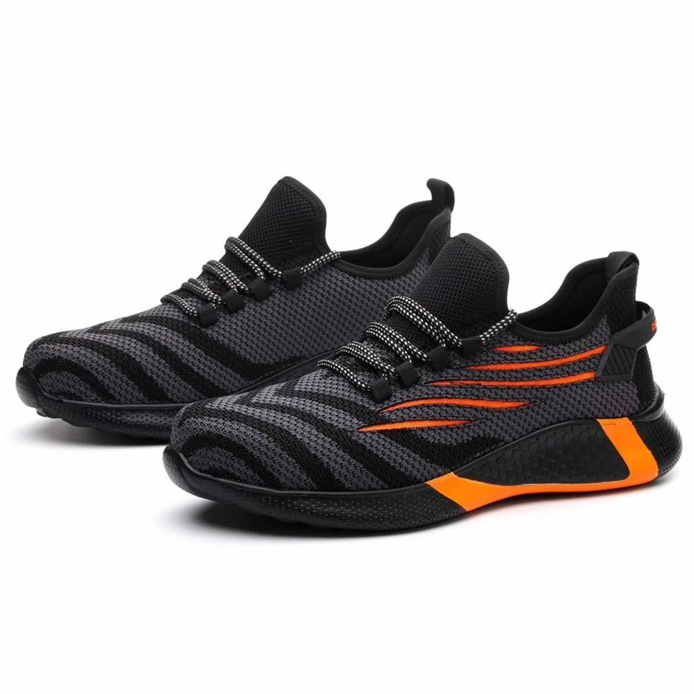 Obuwie ochronne dla mężczyzn i kobiet, lekkie sportowe buty ochronne, stalowy nosek, sneakersy