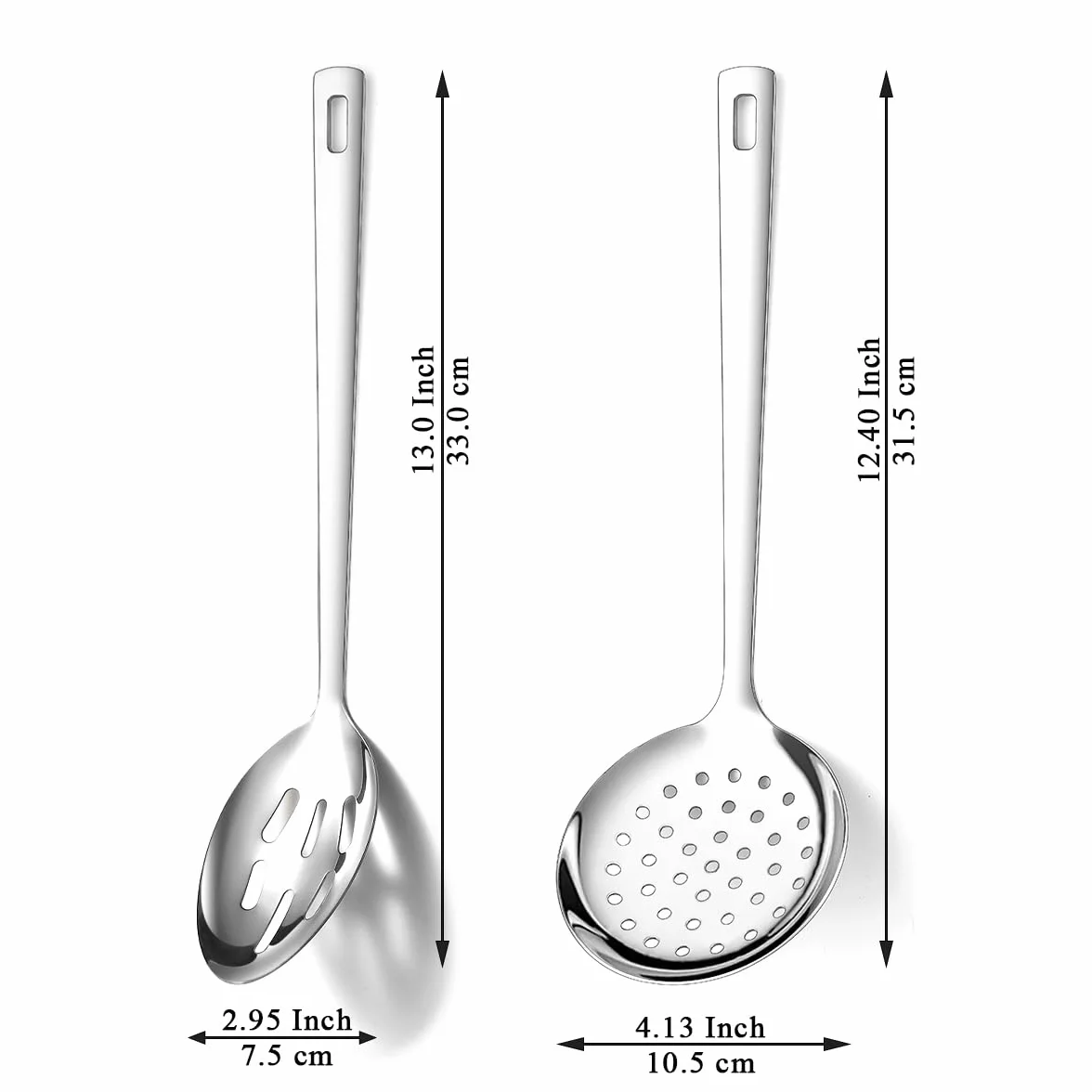Berglander Zestaw 2 Łyżek Cedzakowych 33 cm Stal Nierdzewna Spożywcza