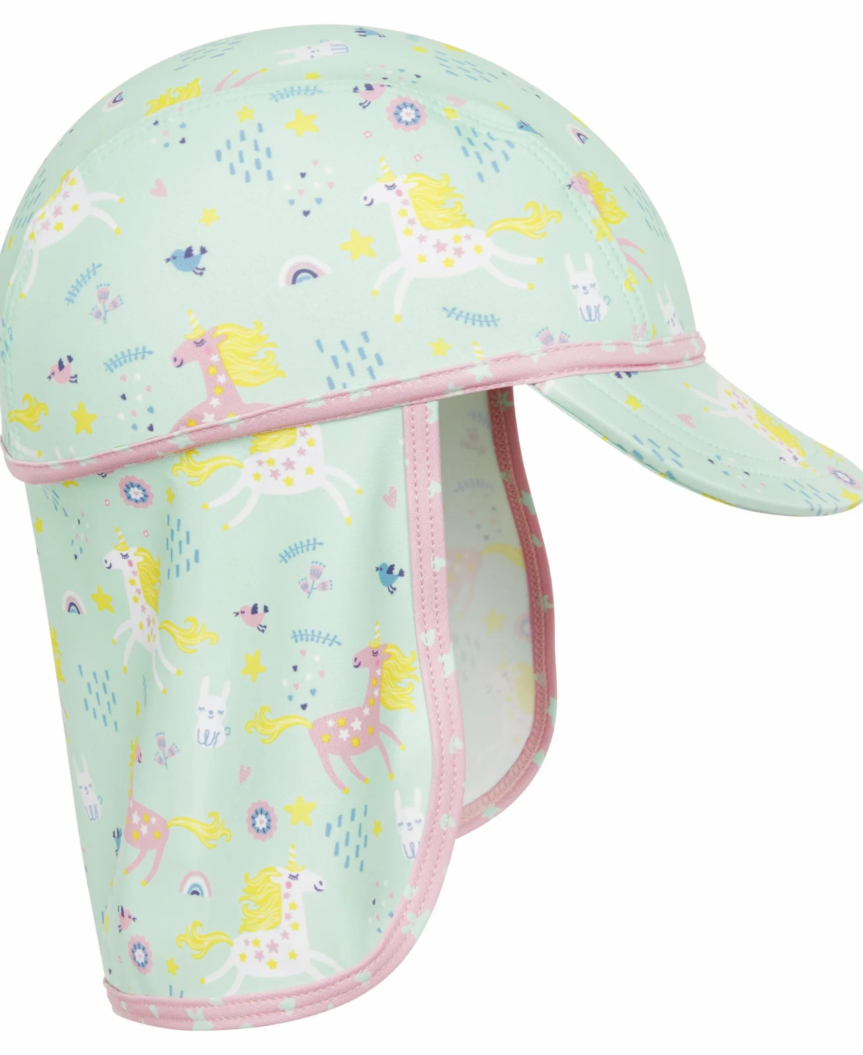 Playshoes Bademütze, czapka przeciwsłoneczna dla dziewczynek, mięta Einhorn, Mint Einhorn
