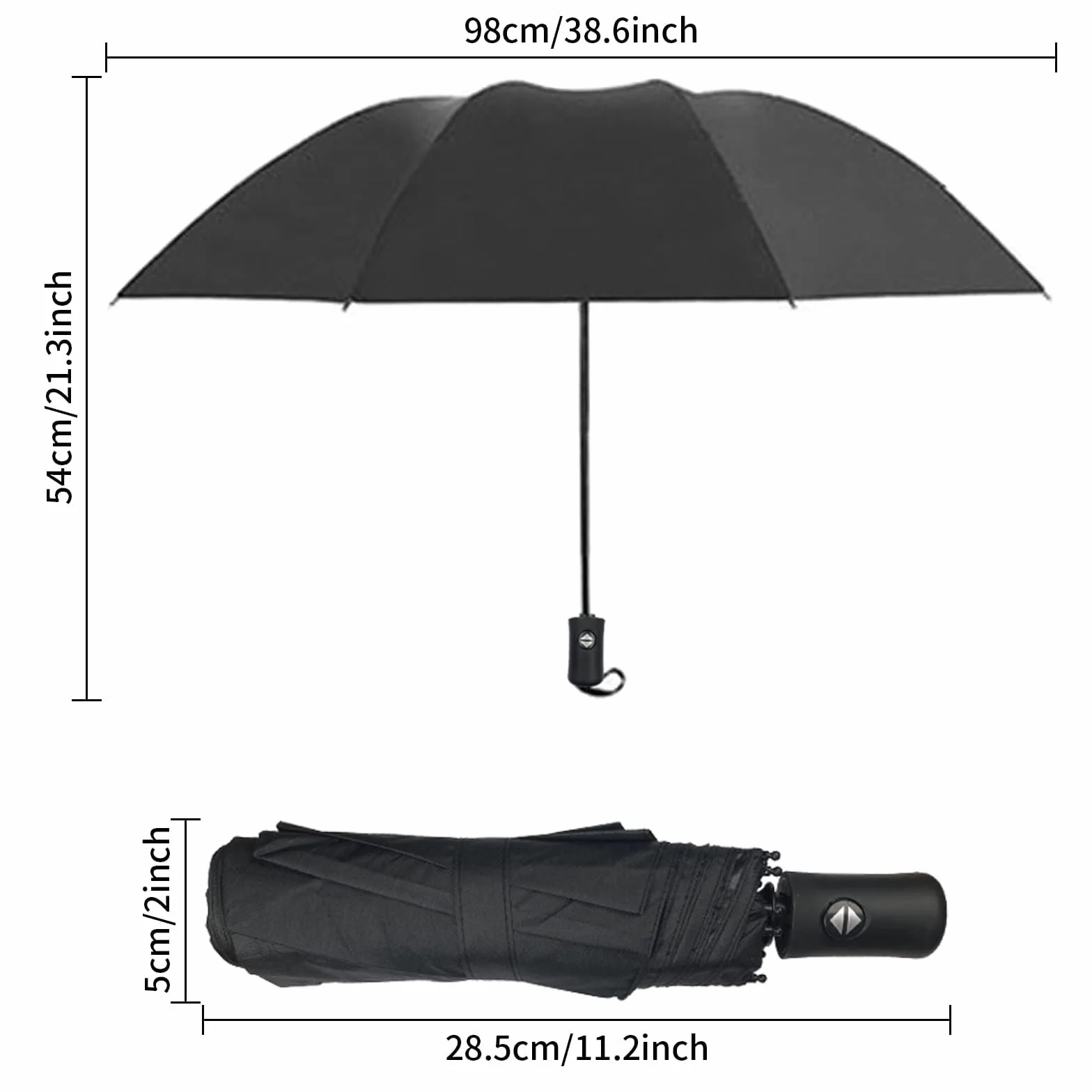 Rseuphiee Przenośny parasol, składane parasole, kompaktowy parasol kieszonkowy, automatycznie otwierany i zamykany, odporny na deszcz i wiatr
