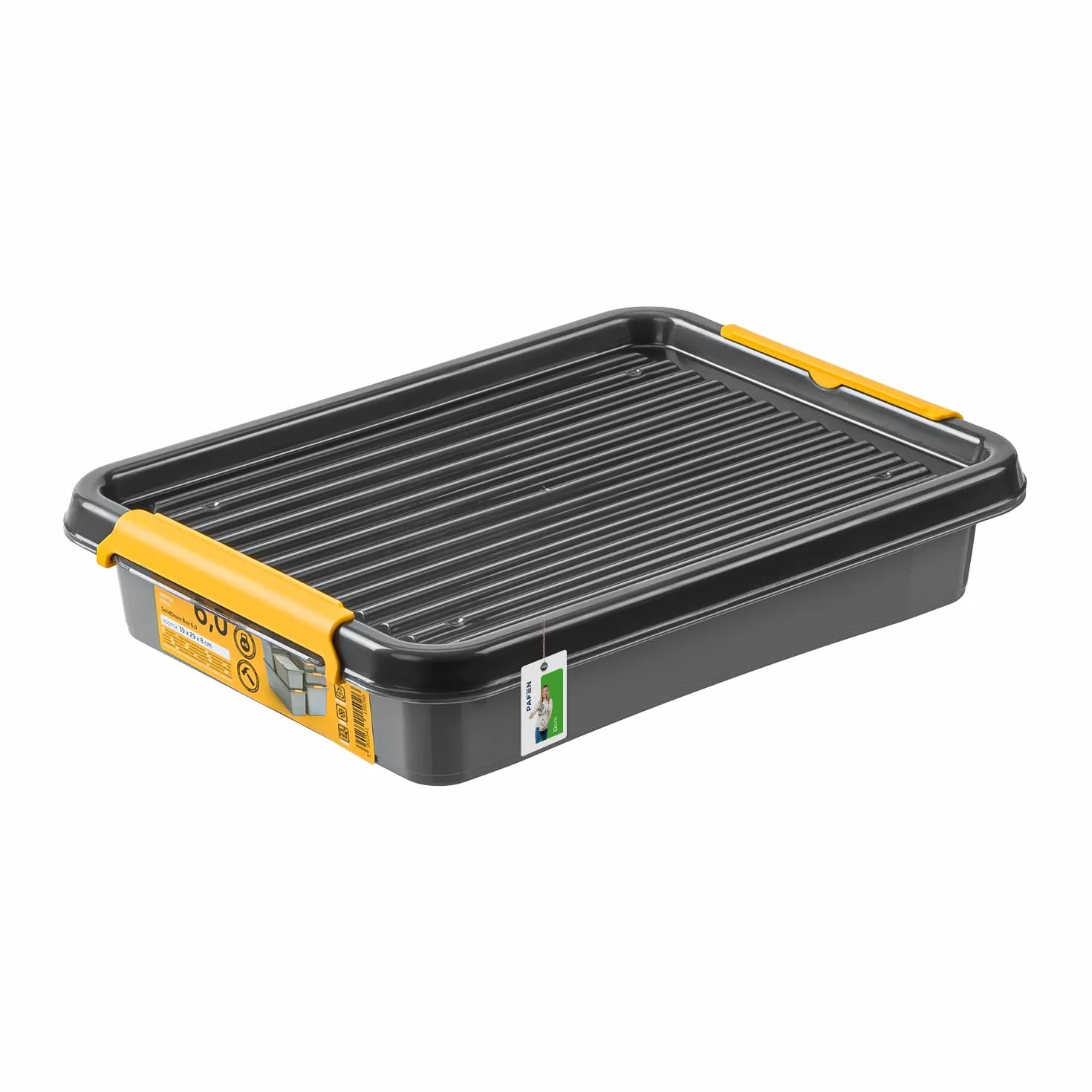 PAFEN Pojemnik do Przechowywania 6L 39x29x8cm z Pokrywą Zamykany na Klips