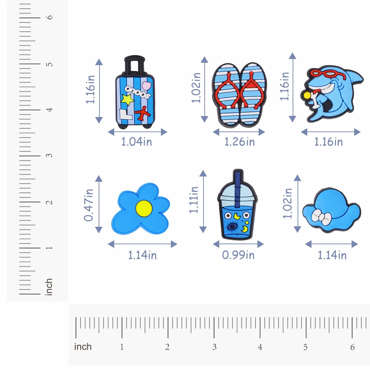 AUAUY Charms do butów, zawieszka w kształcie kwiatka do butów Crocs, akcesoria do bransoletki do butów Crocs, urocza dekoracja butów dla dziewcząt, chłopców i dorosłych, PCW