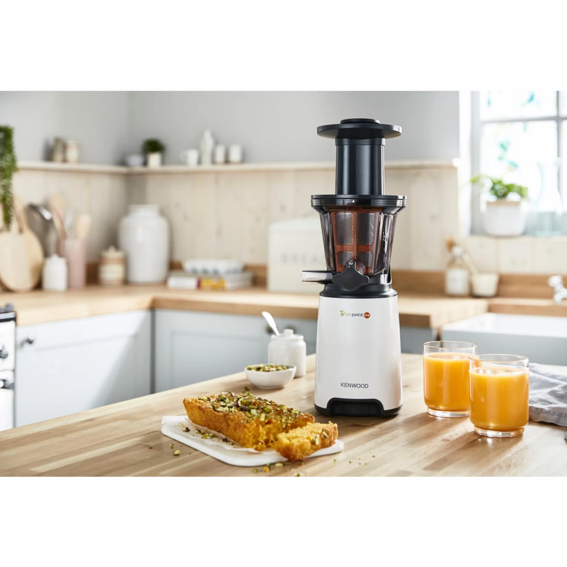 Kenwood JMP400WH sokowirówka | pojemnik na sok 1 l | pojemnik na wytłoki 1,3 l | funkcja samoczyszczenia