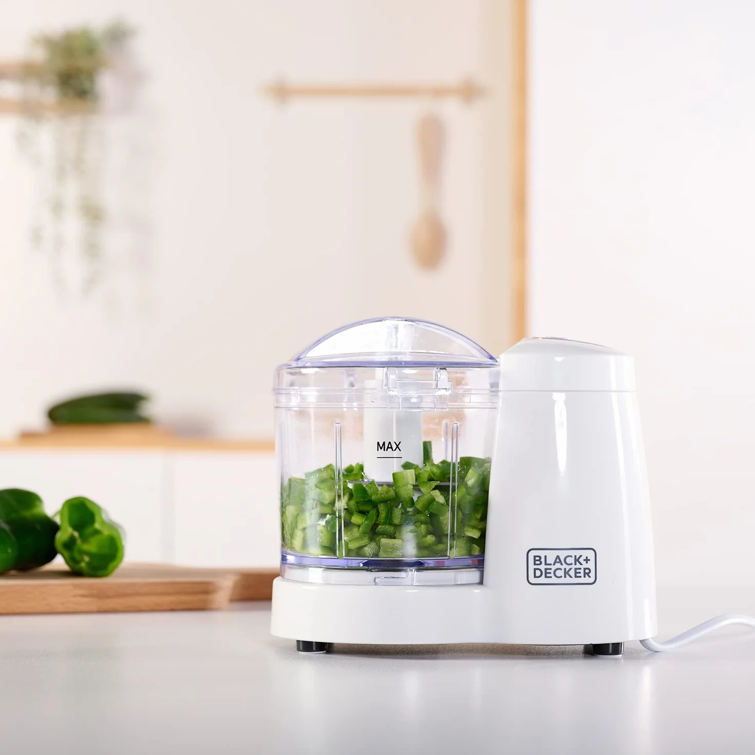 Black + DECKER rozdrabniacz BXCH120E 120 W 350 ml stal nierdzewna biały/szary