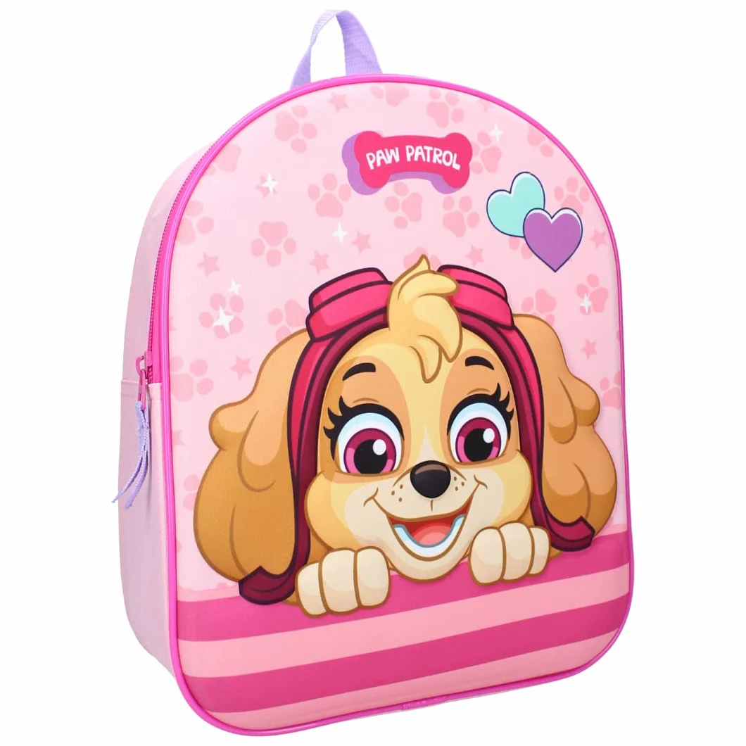 mybagstory - Plecak - 3D - Pat Patrol - Różowy - Dzieci - Szkoła - Przedszkole - Przedszkole - Szkoła Podstawowa - Tornister dziewczęcy - Rozmiar 32 cm - Regulowane ramiączka - Pomysł na prezent,