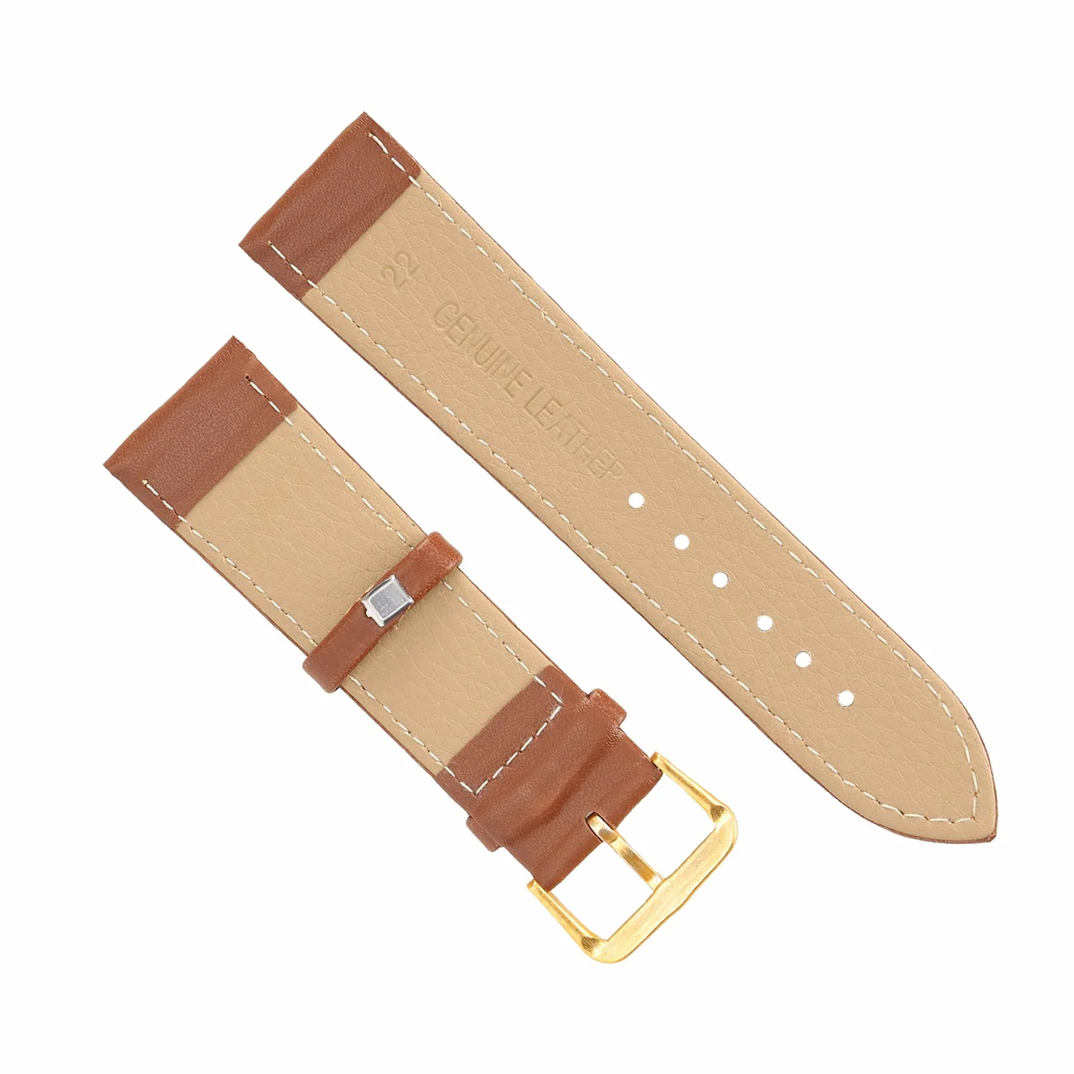 Pasek do zegarka ze sprzączką, pasek ze skóry PU Wygodny do zegarka do wymiany do ogólnego zastosowania do użytku profesjonalnego(22mm brown)