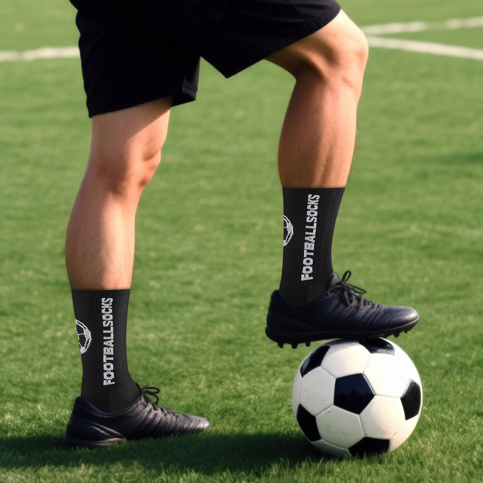 Niofind Skarpety Piłkarskie Męskie Damskie, 3 Pary Antypoślizgowych Skarpetki Sportowe, Antypoślizgowe, Oddychające Skarpety Piłkarskie do Koszykówki, Biegania, Pilatesu i Jogi