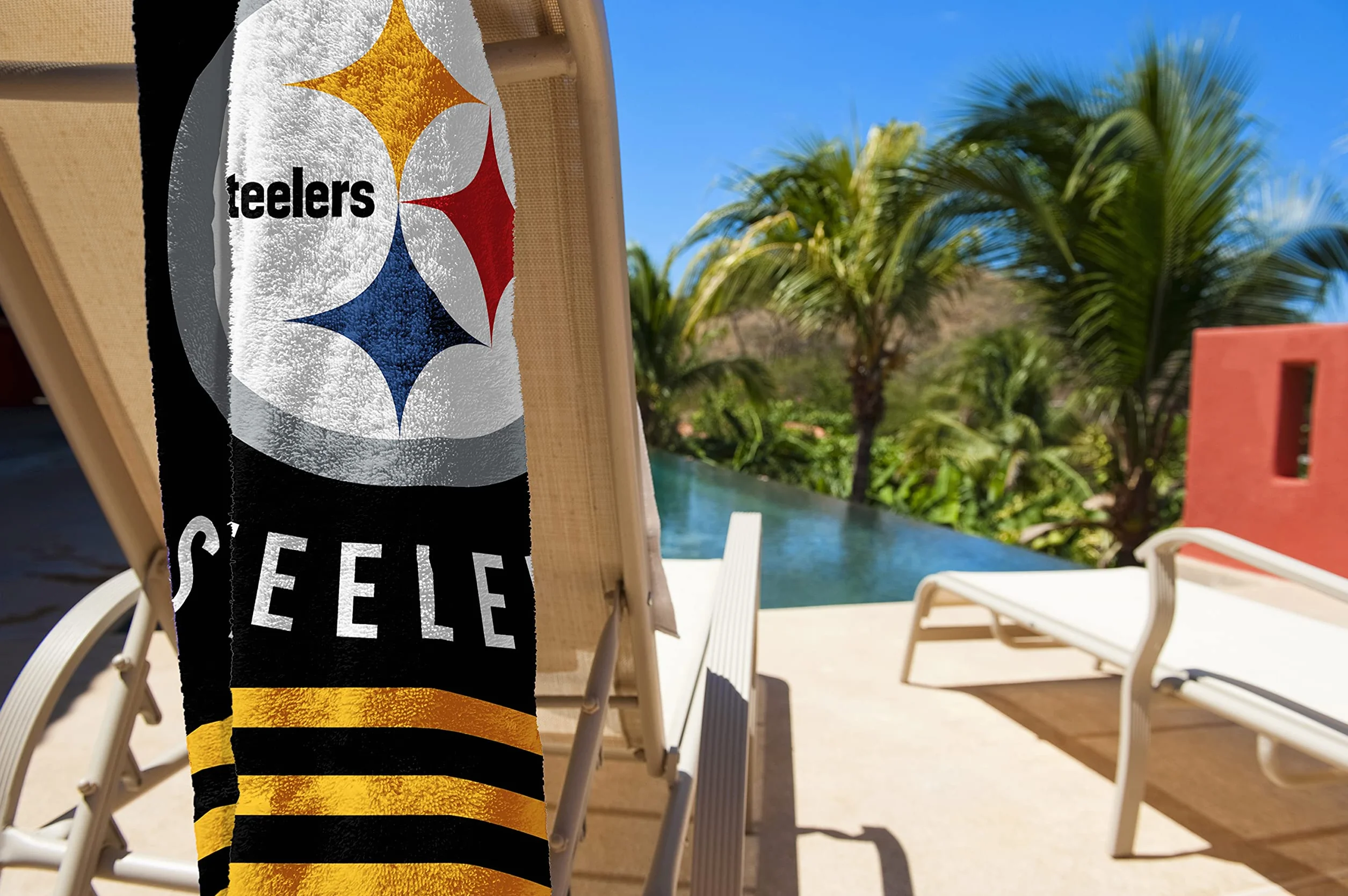 The Northwest Company NFL Pittsburgh Steelers Ręcznik plażowy Czarny 76,2 x 152,4 cm
