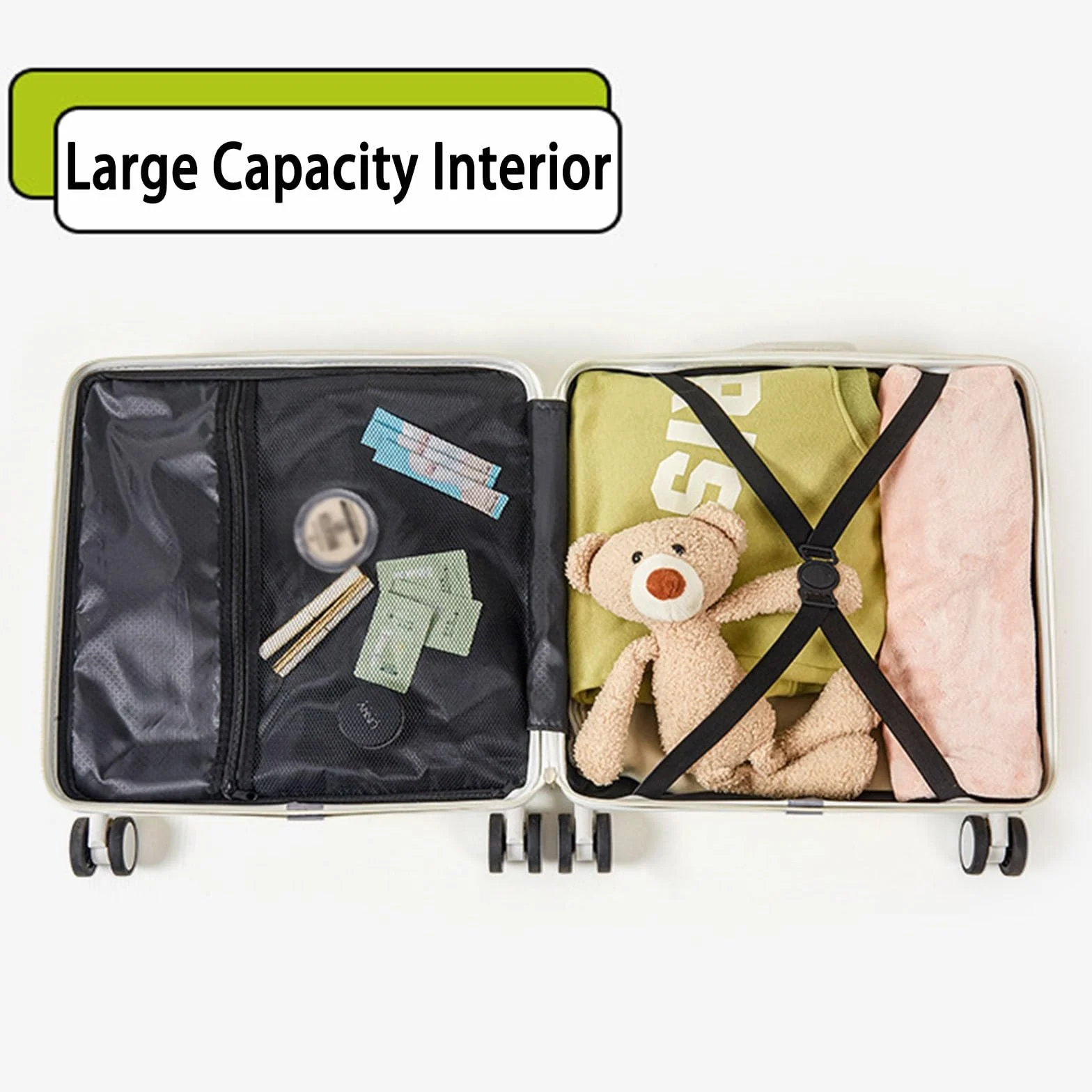 45 cm, 50 cm rozszerzalny bagaż podręczny, twarde etui, lekki bagaż podróżny, walizki z twardą obudową ABS + PC, kółka obrotowe, zamek TSA, zatwierdzone przez linie lotnicze, dla mężczyzn i kobiet